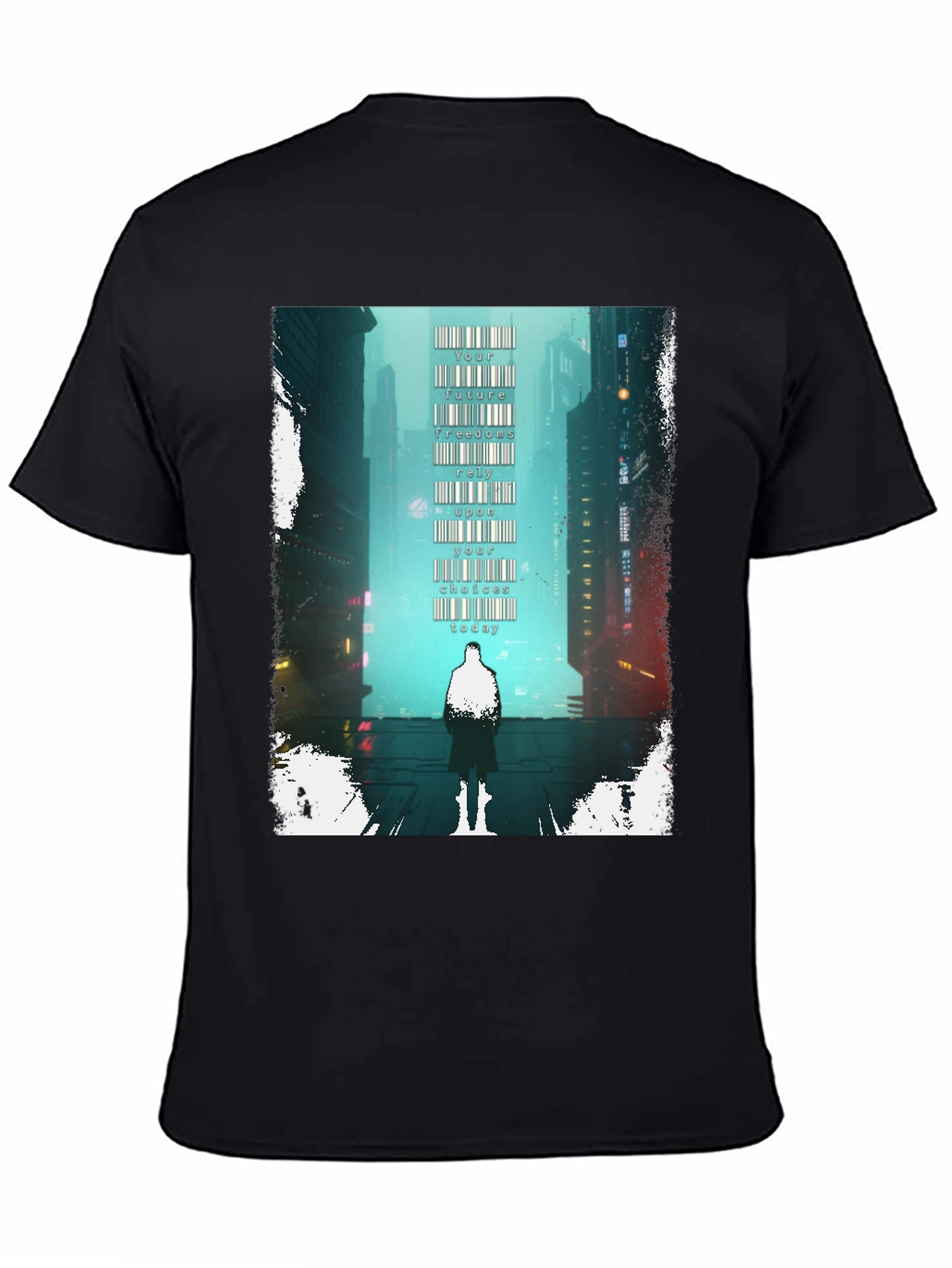 Cyberpunk Cityscape Graphic Tee