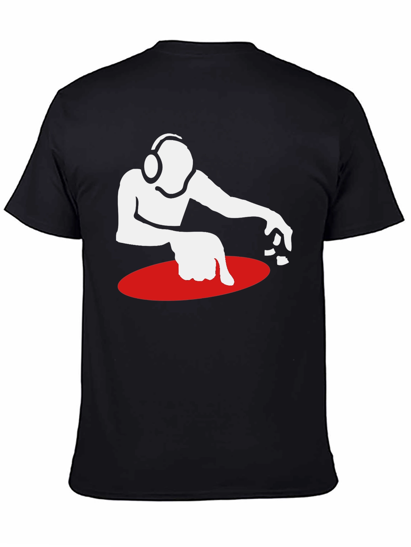 DJ Turntable Graphic Tee - Black Cotton T-Shirt