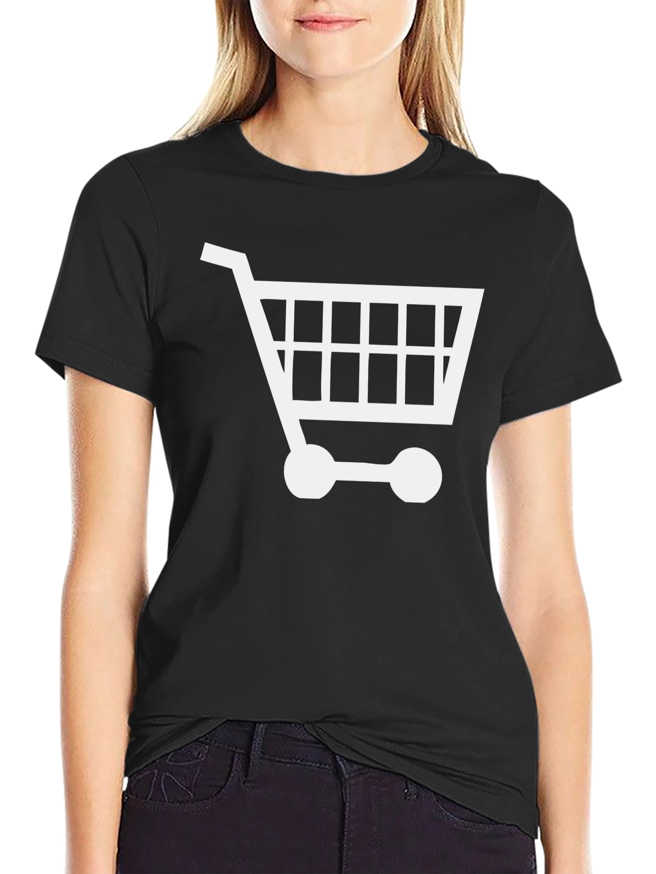 Shopping Cart Graphic Tee - Black