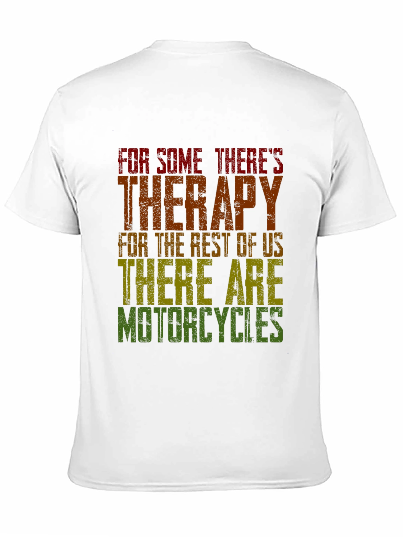 Motorcycle Therapy Graphic Tee - Black Cotton Blend