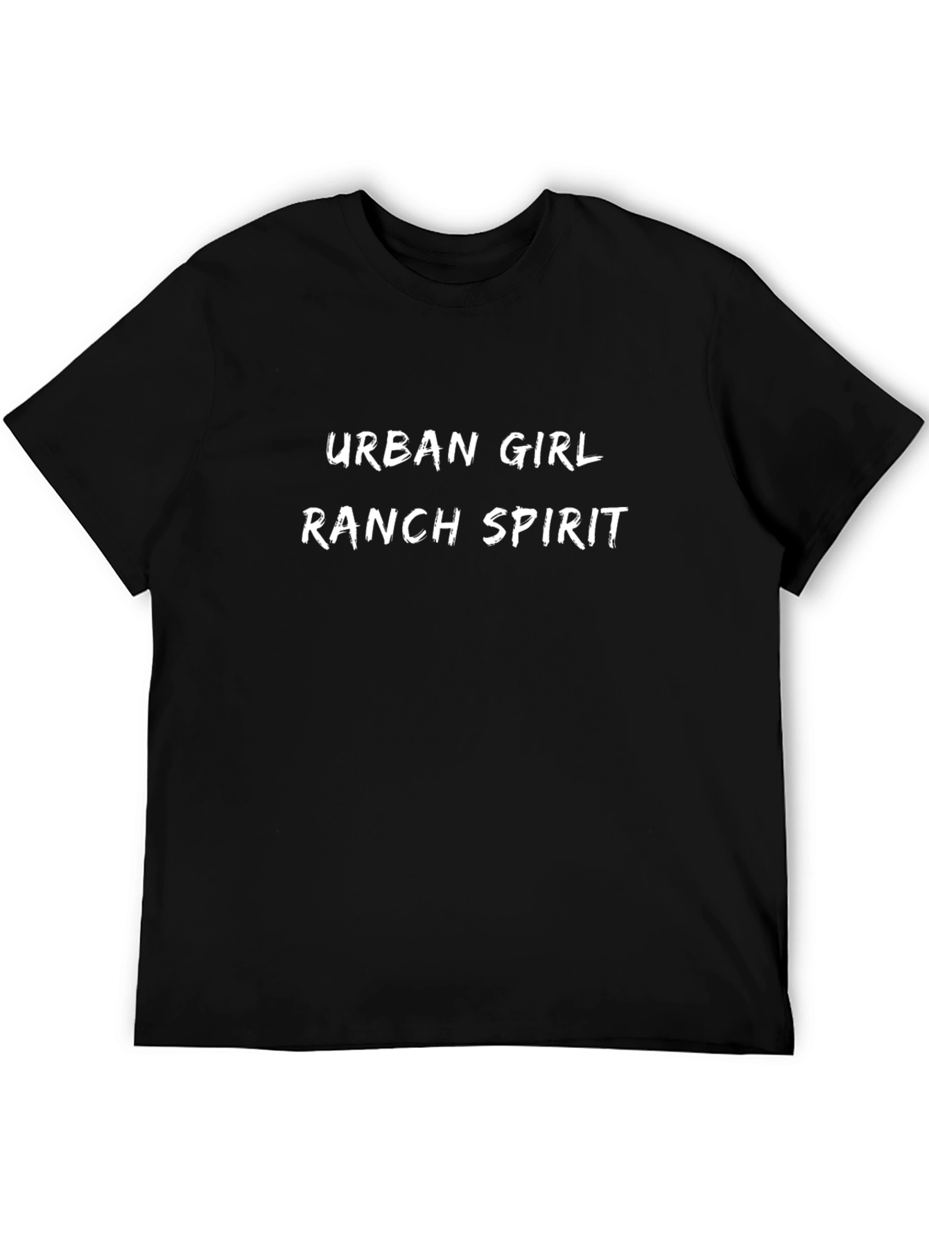 Urban Girl Ranch Spirit Tee - Black Cotton T-Shirt