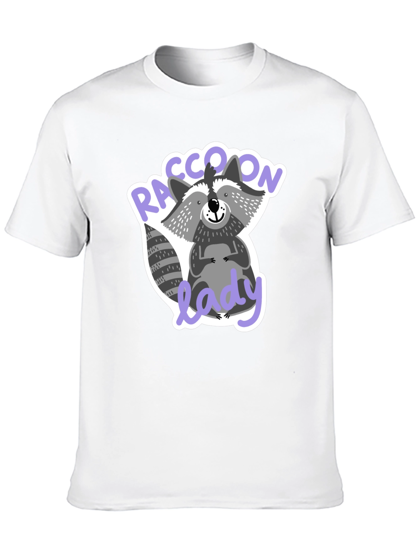 Raccoon Lady T-Shirt Funny Animal Lover Tee