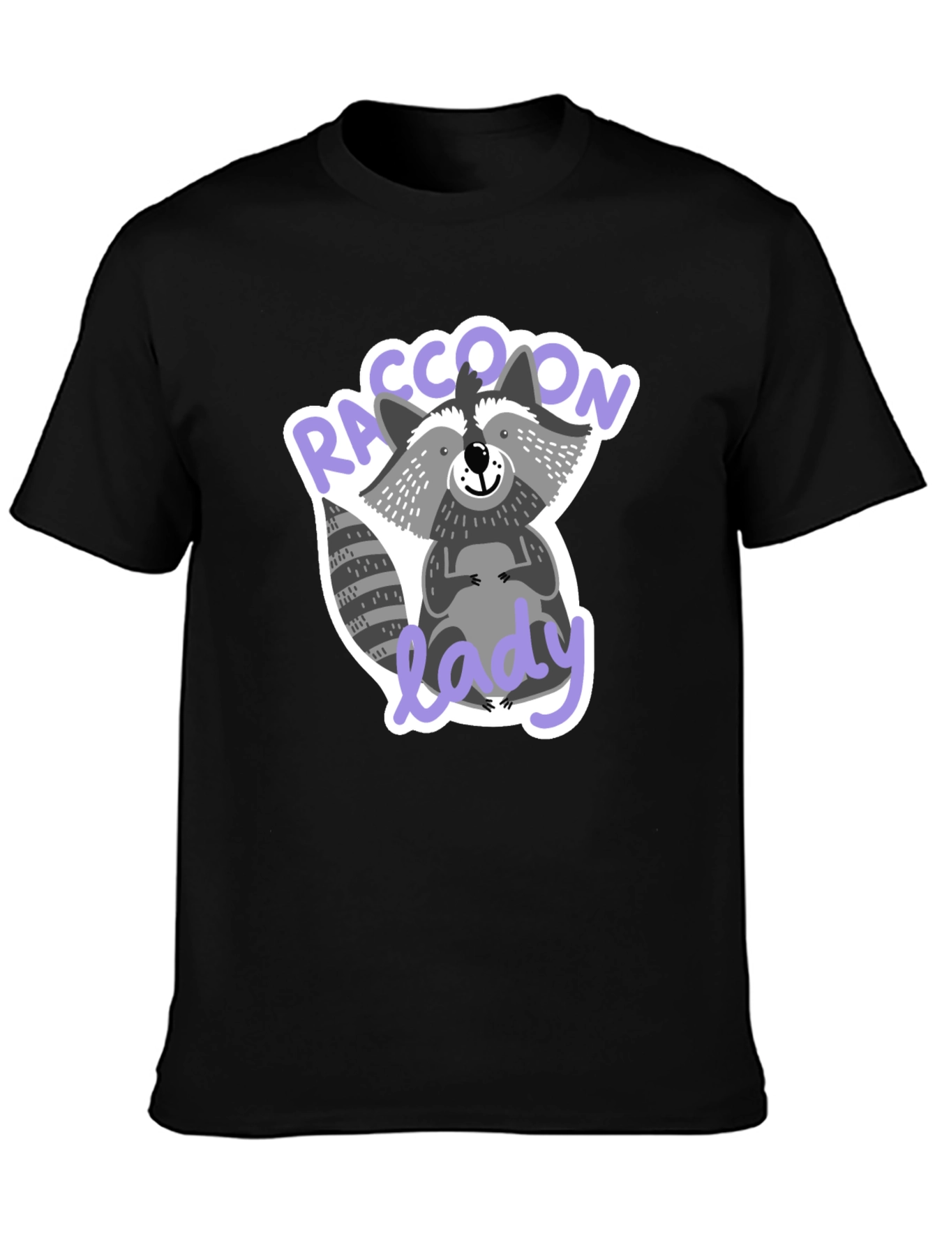 Raccoon Lady T-Shirt Funny Animal Lover Tee