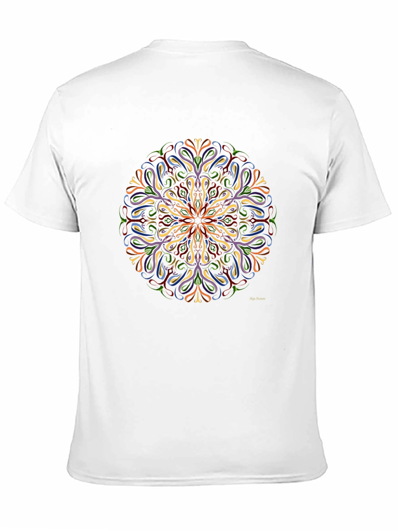 Vibrant Mandala Graphic Black T-Shirt