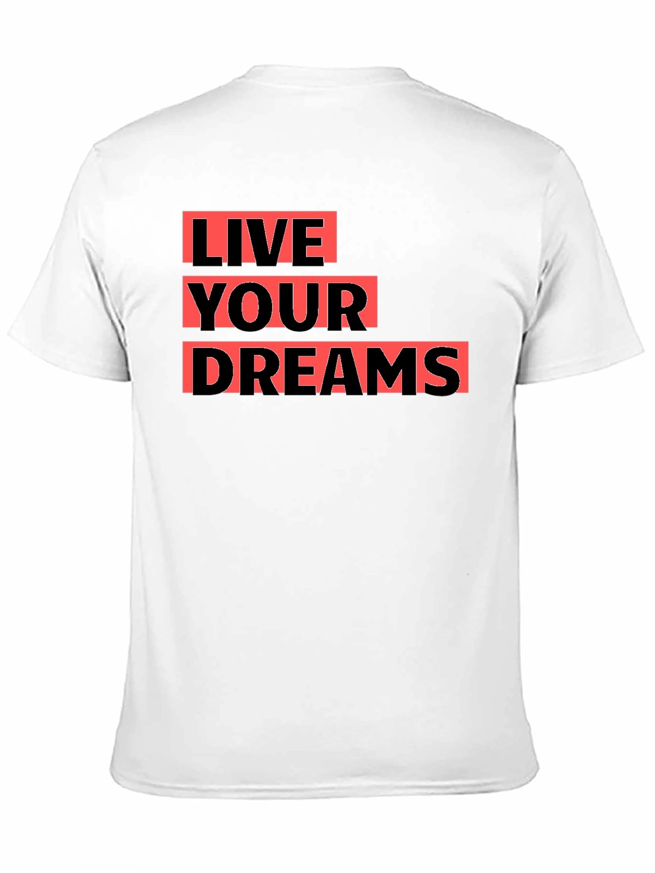 Live Your Dreams Graphic Tee - Black Cotton T-Shirt