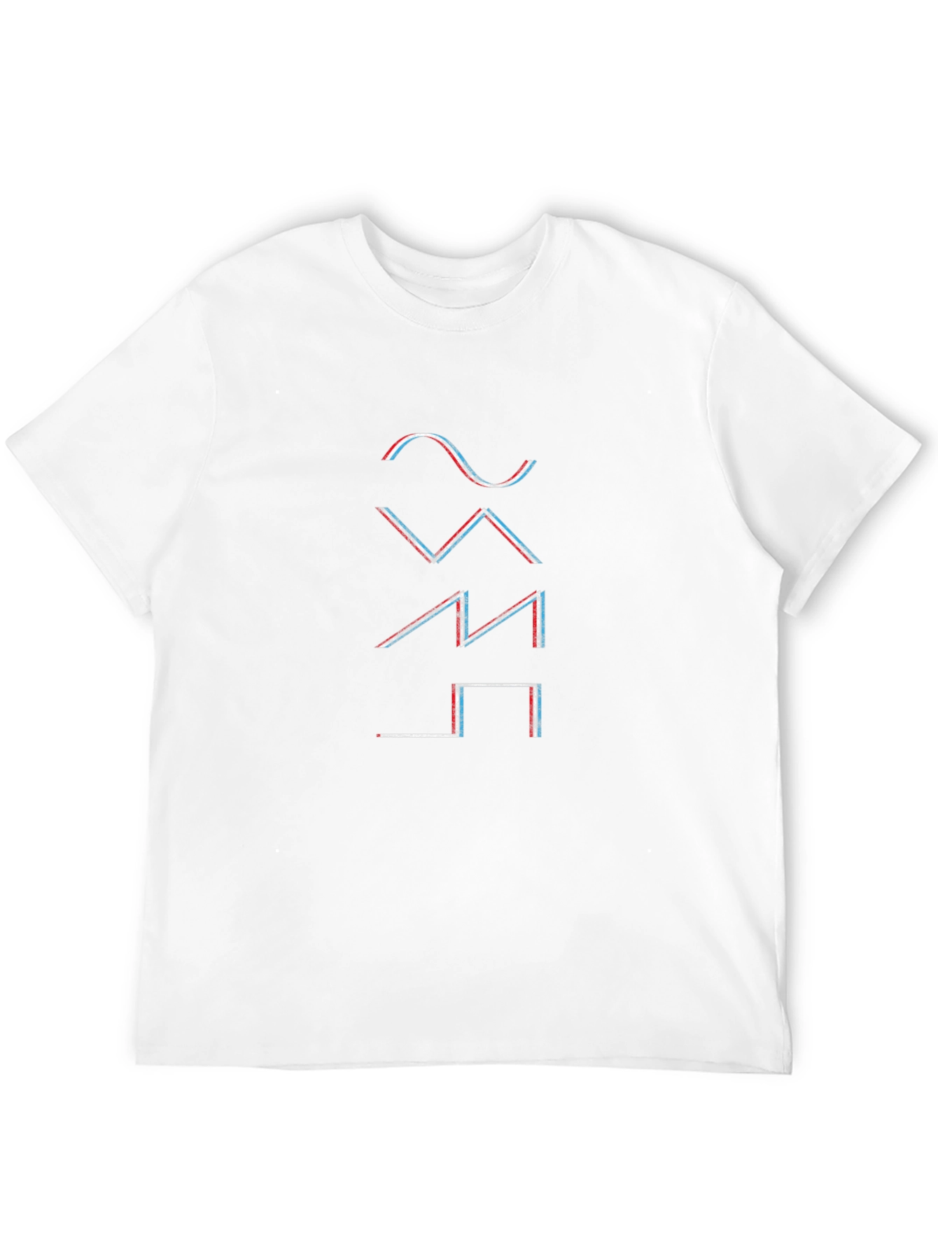 Glitch Waveform Graphic T-Shirt - Black