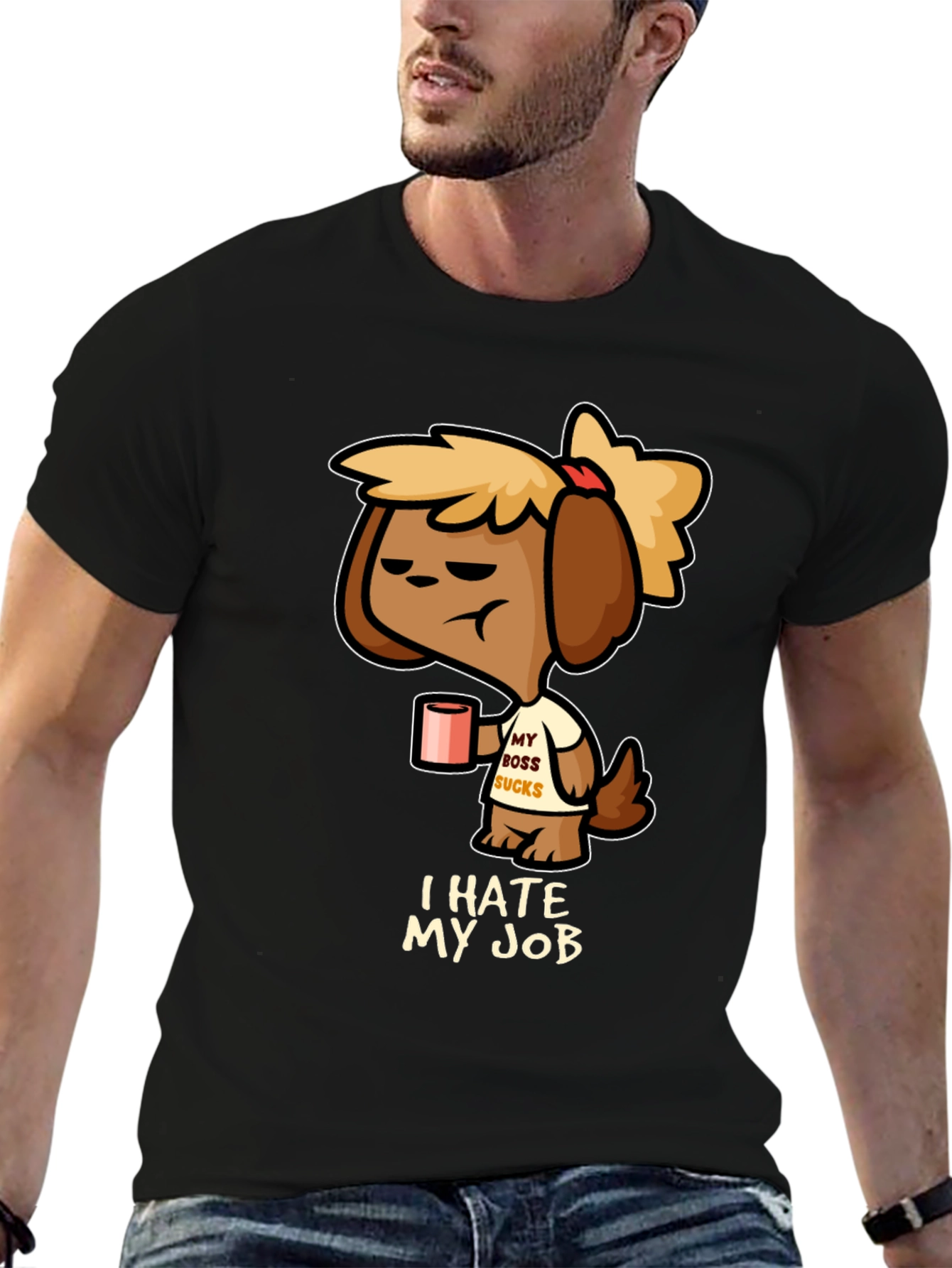 I Hate My Job T-Shirt - Funny Dog Design