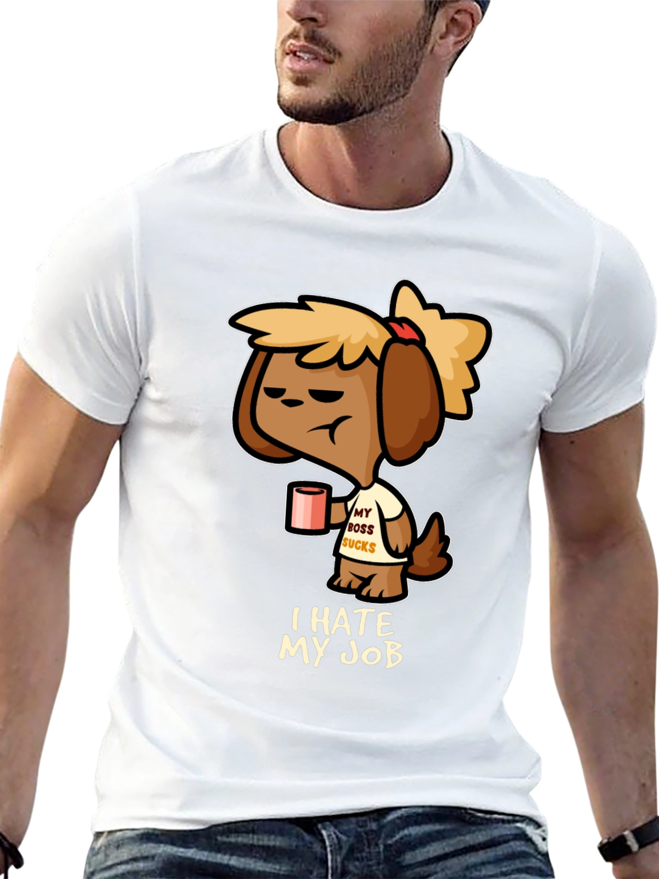 I Hate My Job T-Shirt - Funny Dog Design