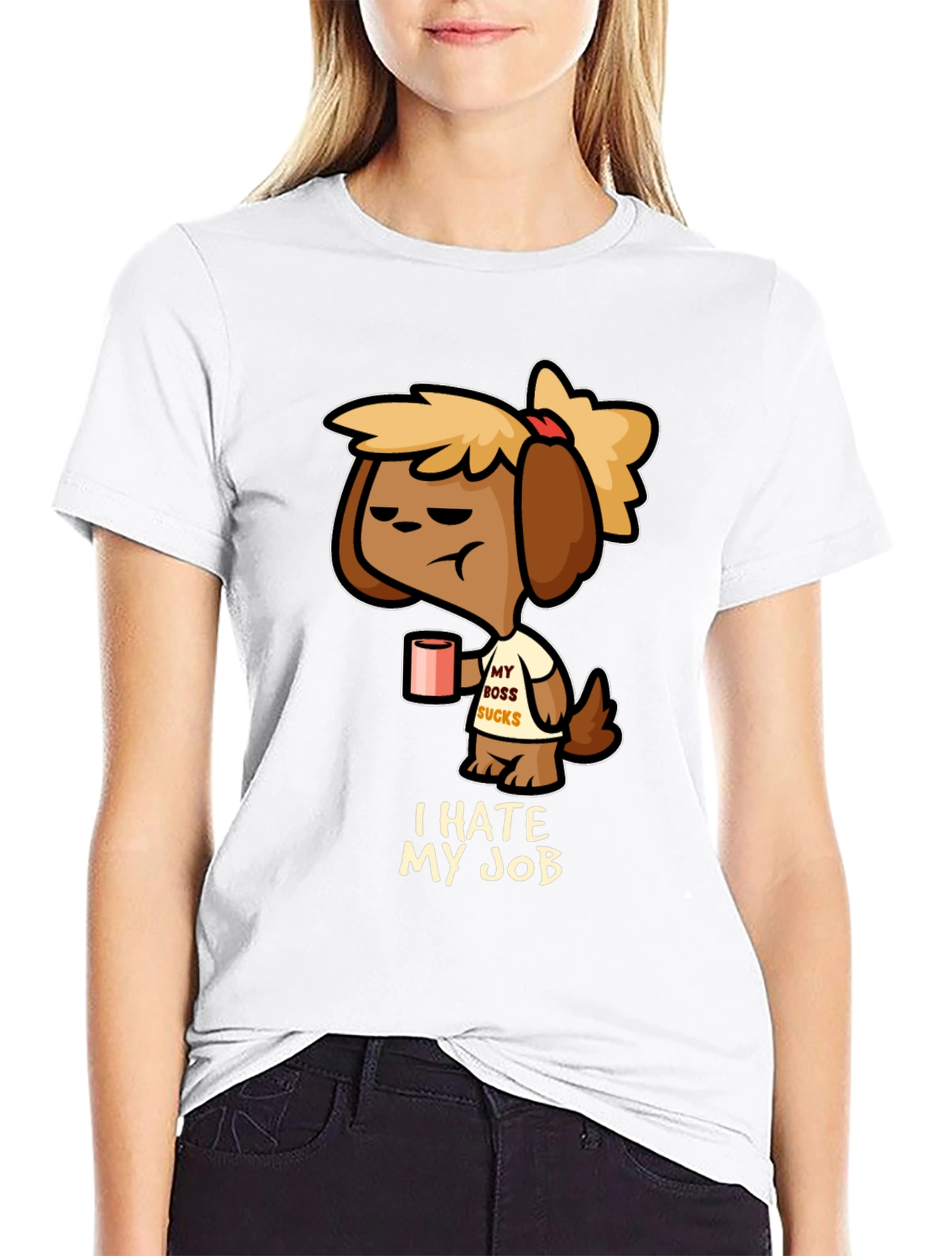 I Hate My Job T-Shirt - Funny Dog Design