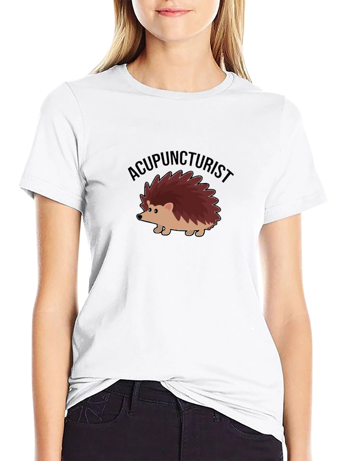 Acupuncturist Hedgehog Graphic Tee - Stylish Comfort