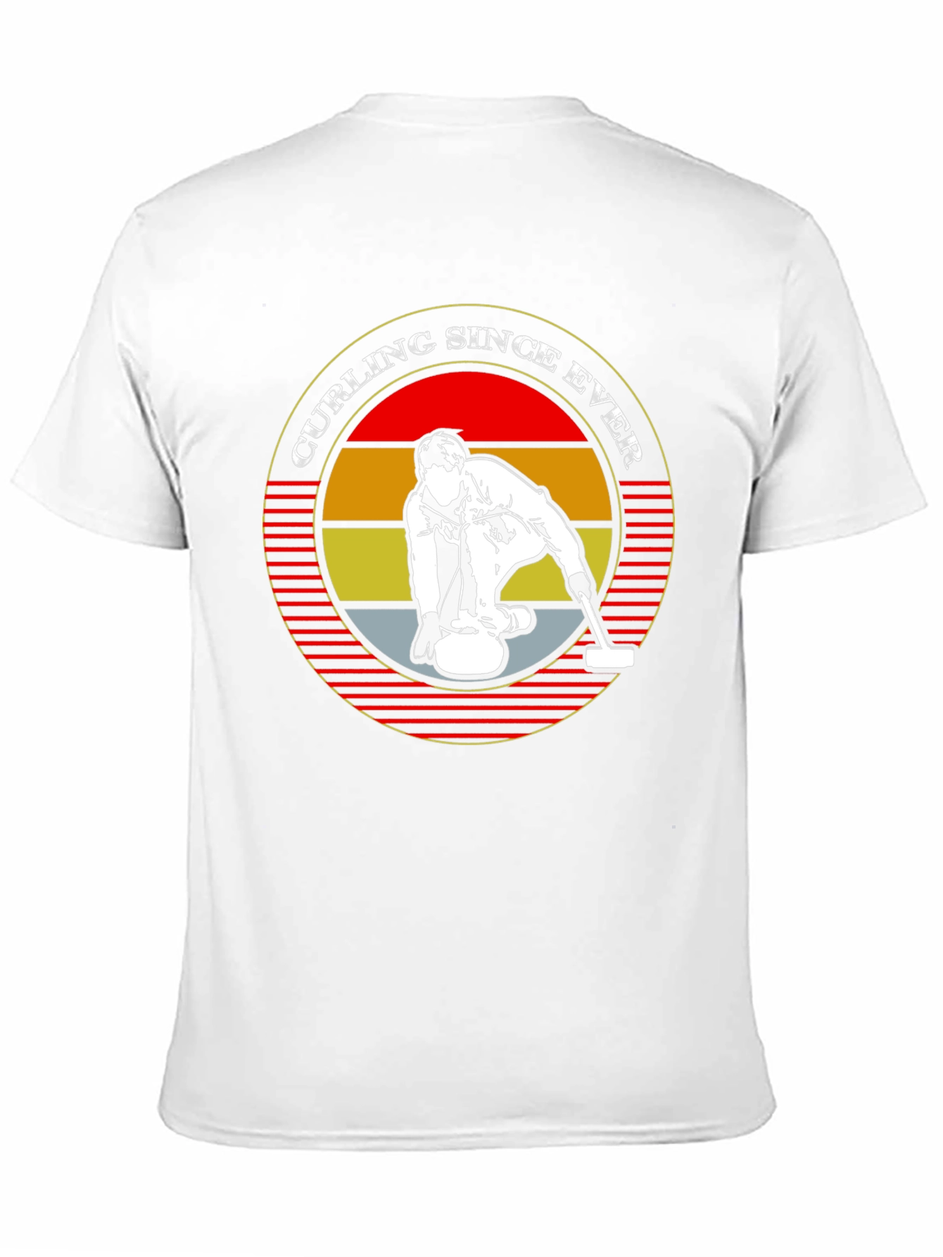 Curling Since Ever Black Graphic T-Shirt