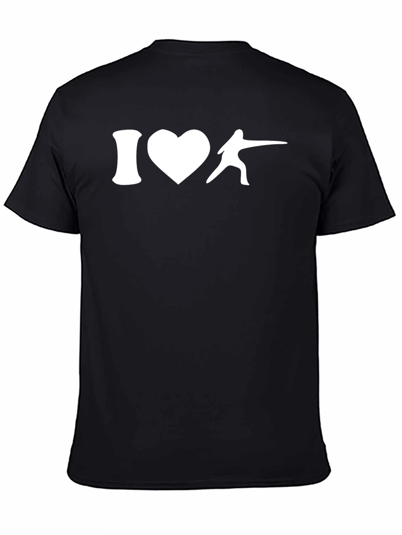 I Love Fencing T-Shirt - Black
