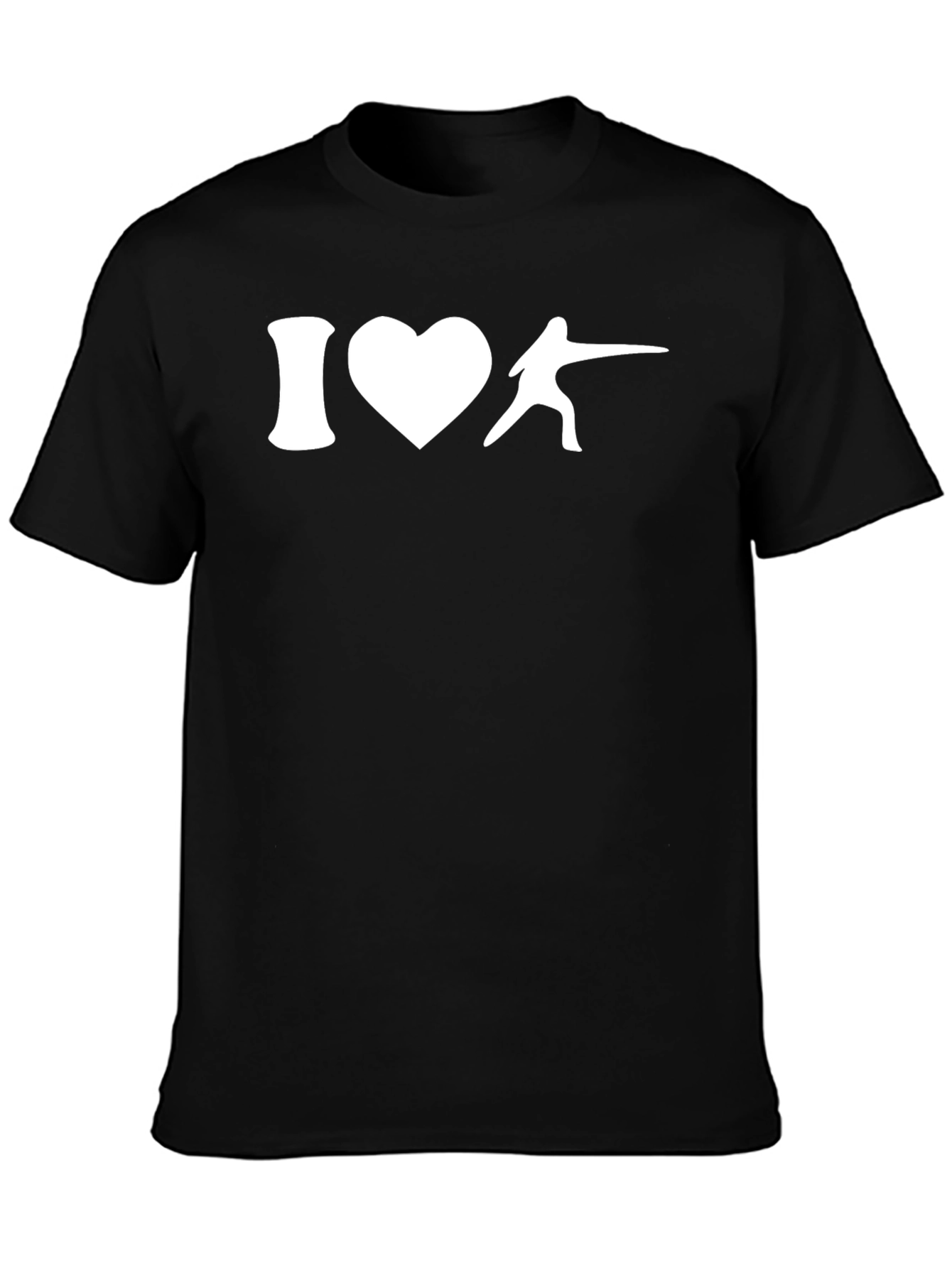 I Love Fencing T-Shirt - Black