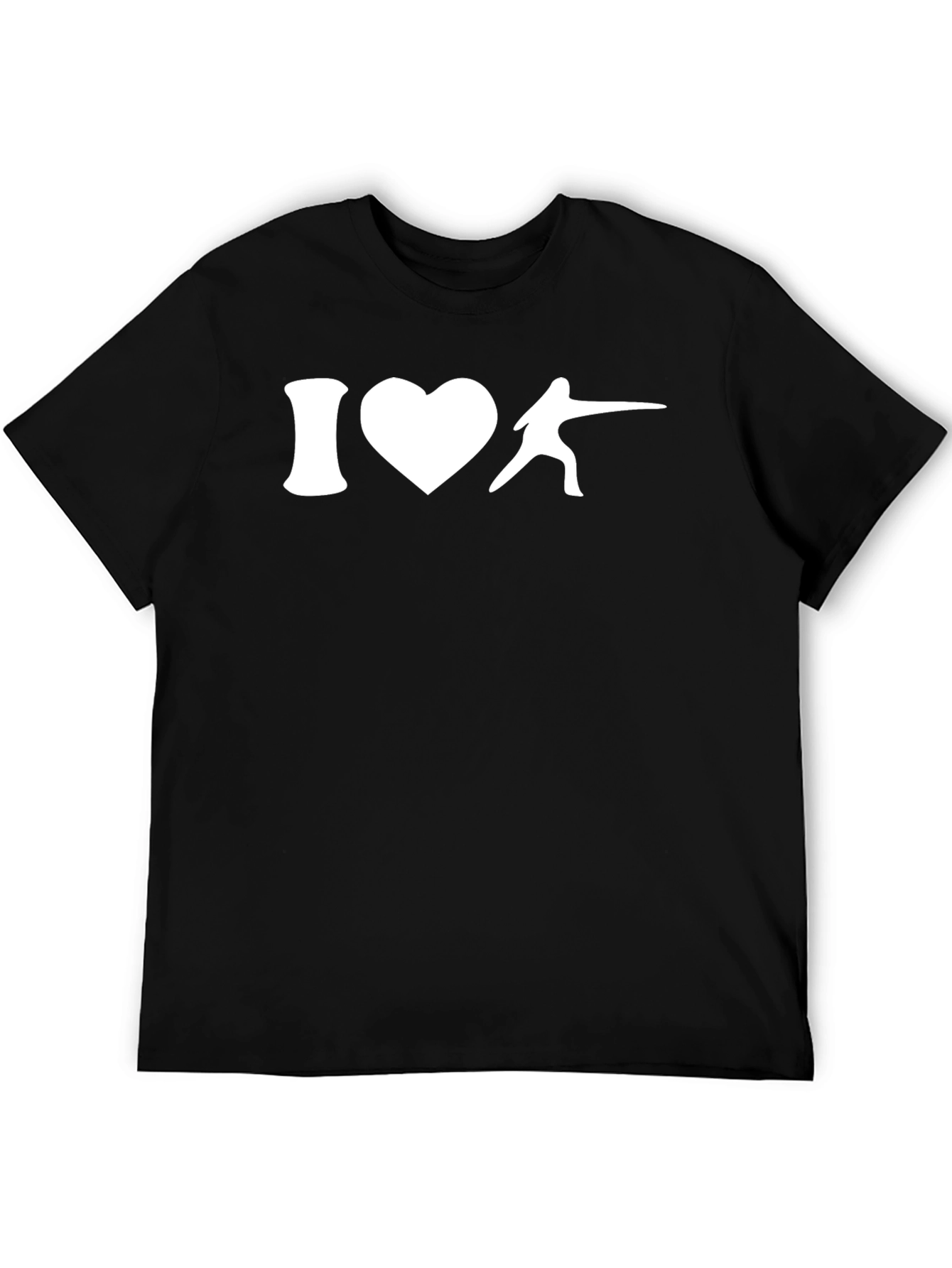 I Love Fencing T-Shirt - Black