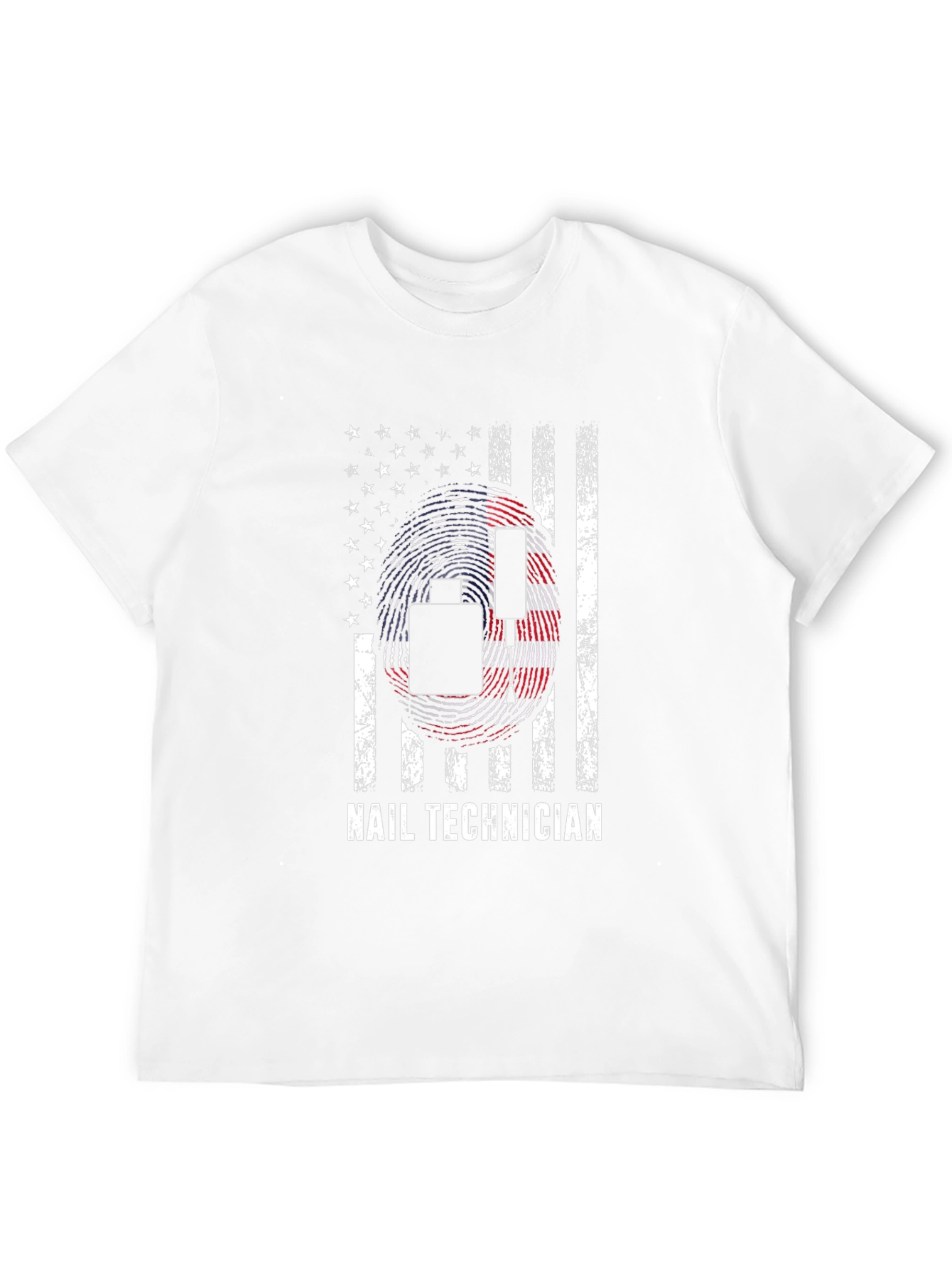 Nail Technician American Flag Graphic T-Shirt