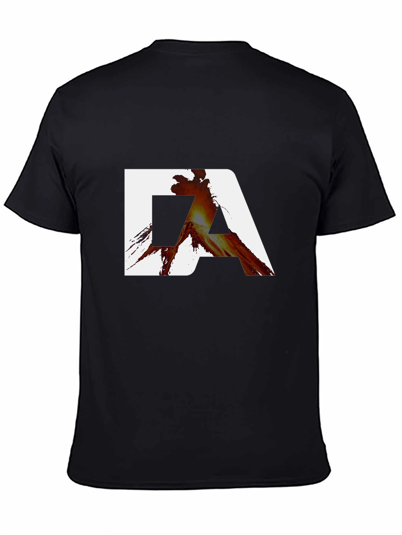 Modern Graphic Tee - DA Lava Print - Black