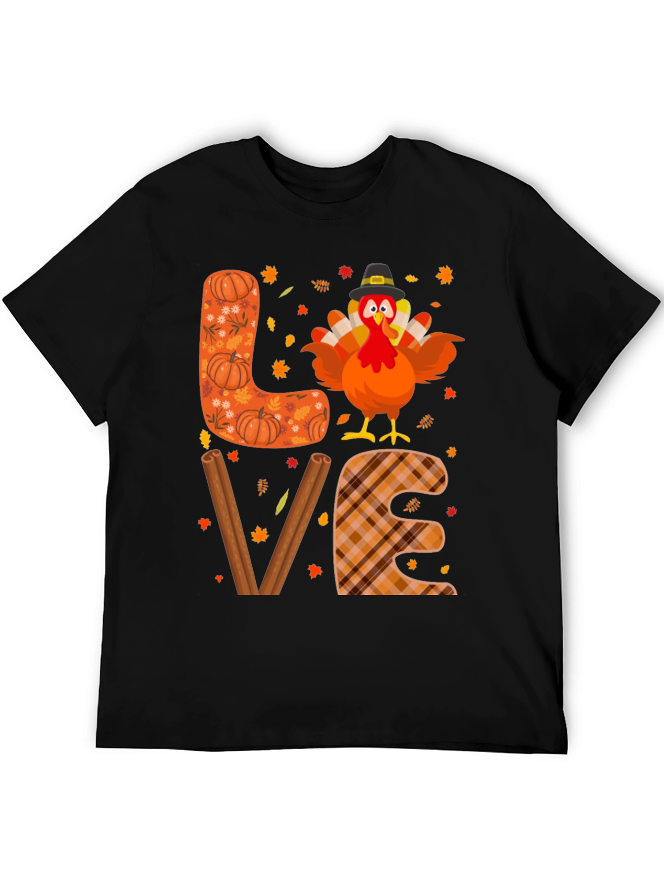 Thanksgiving Turkey LOVE Graphic T-Shirt