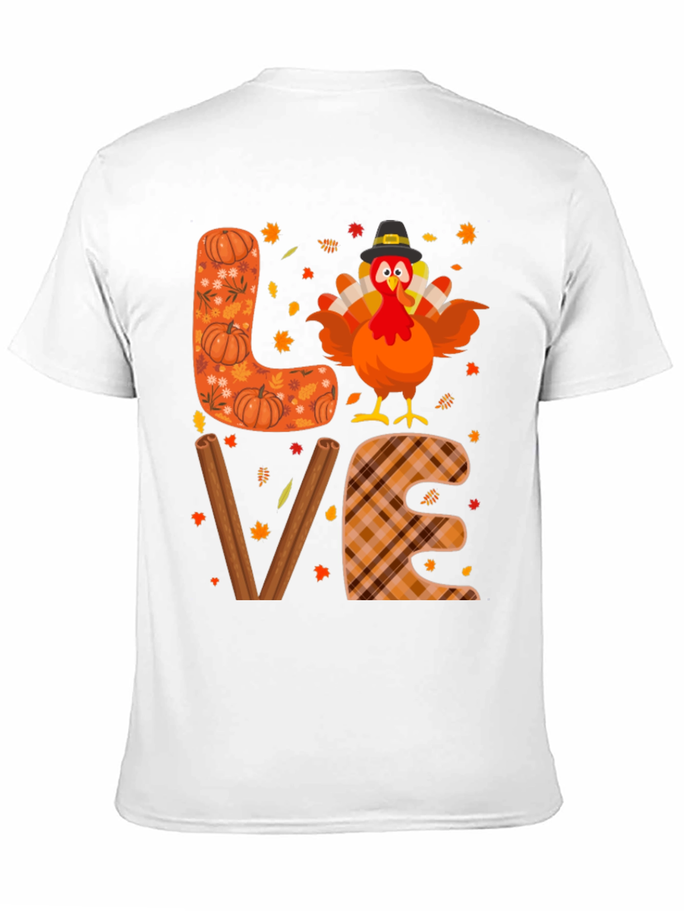 Thanksgiving Turkey LOVE Graphic T-Shirt