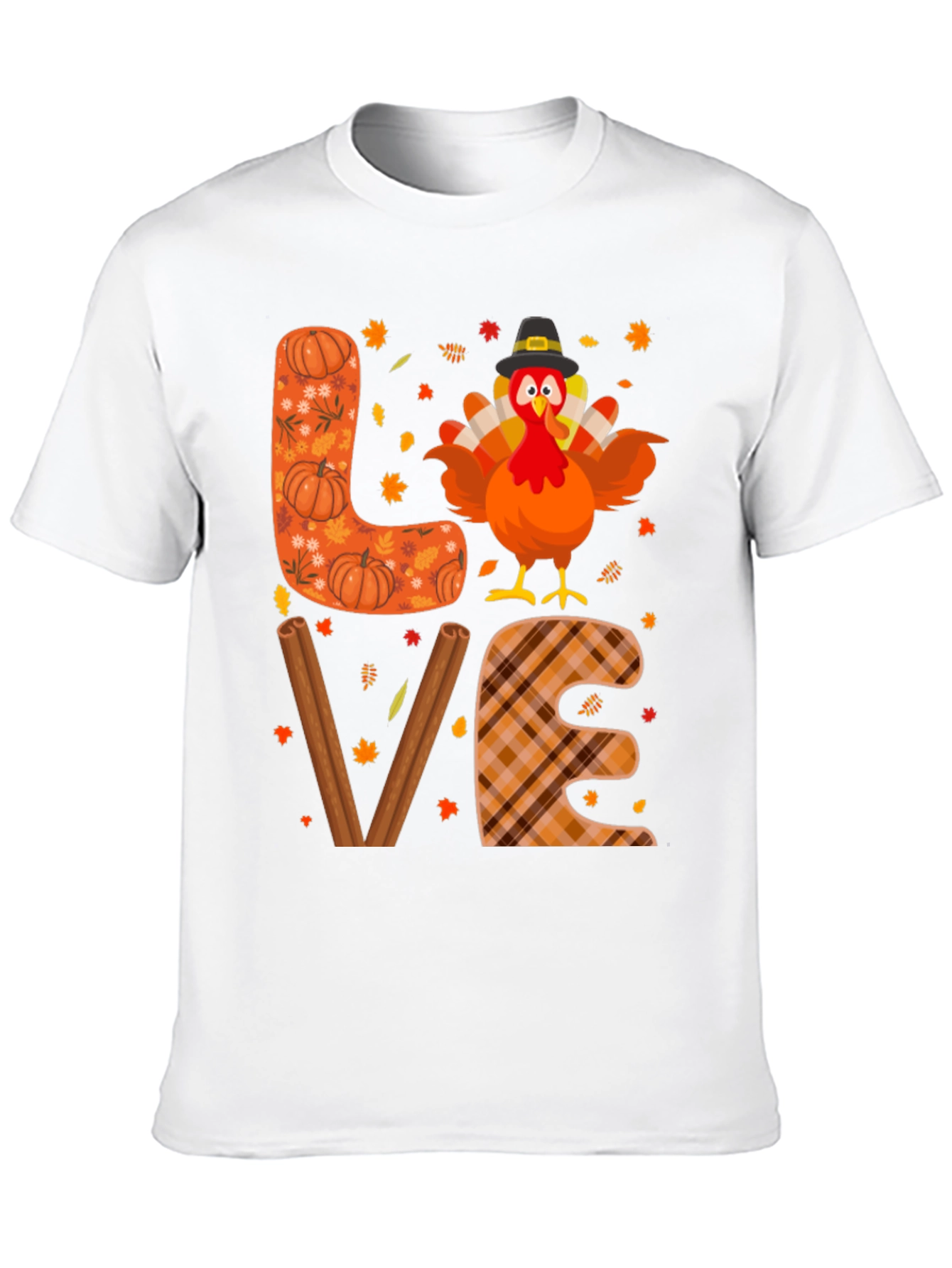 Thanksgiving Turkey LOVE Graphic T-Shirt