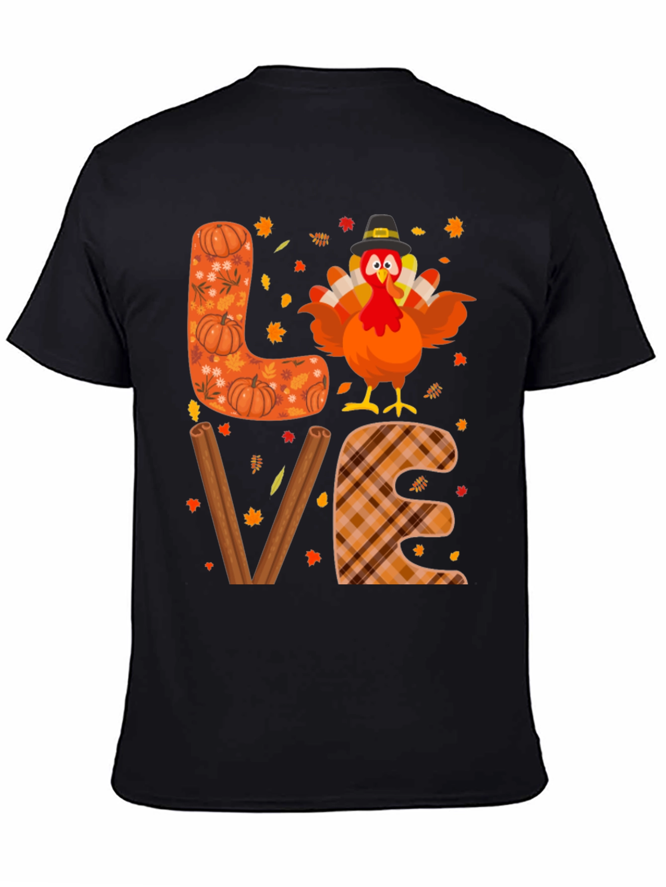 Thanksgiving Turkey LOVE Graphic T-Shirt