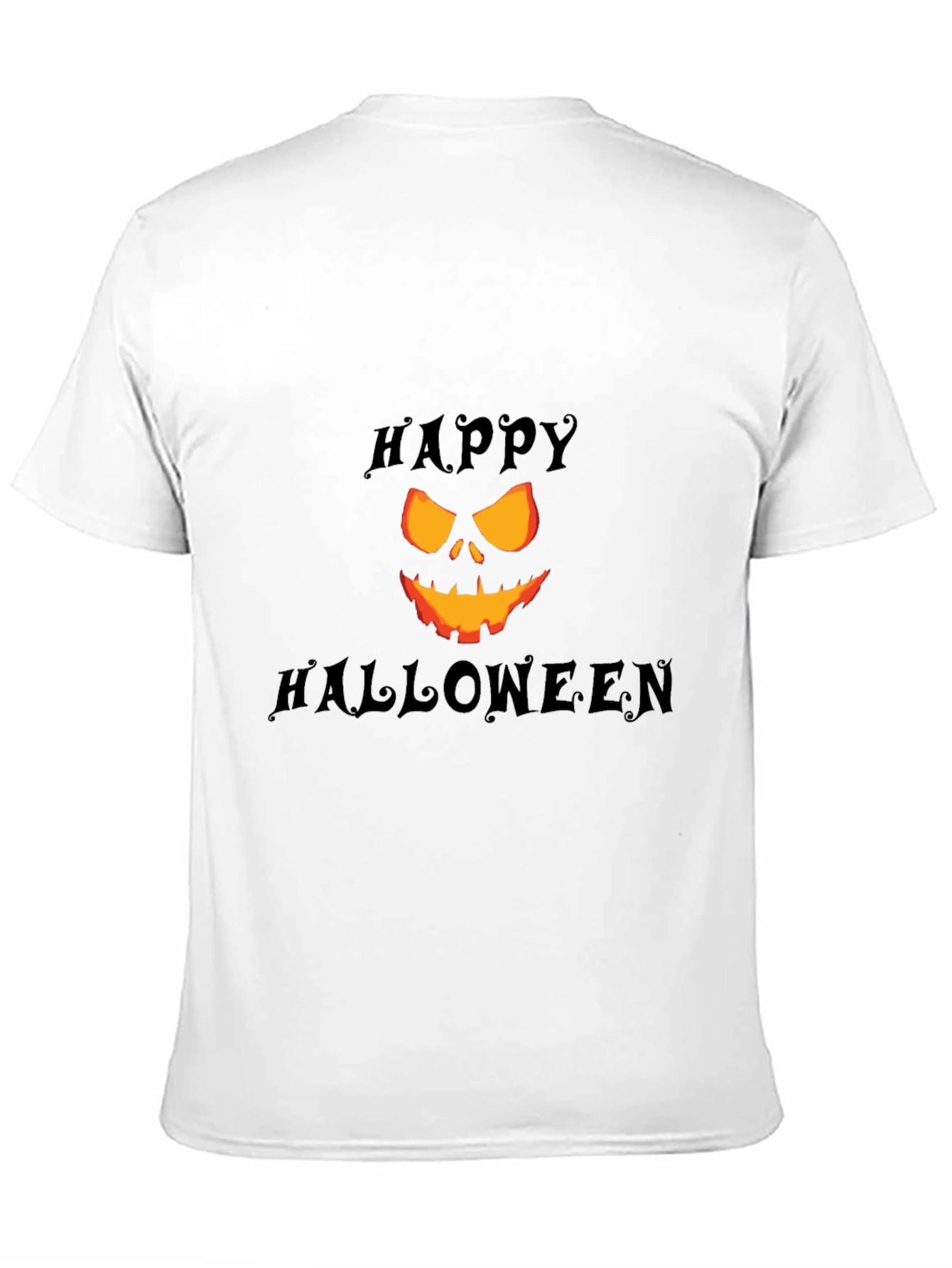 Happy Halloween Pumpkin Face Black T-Shirt