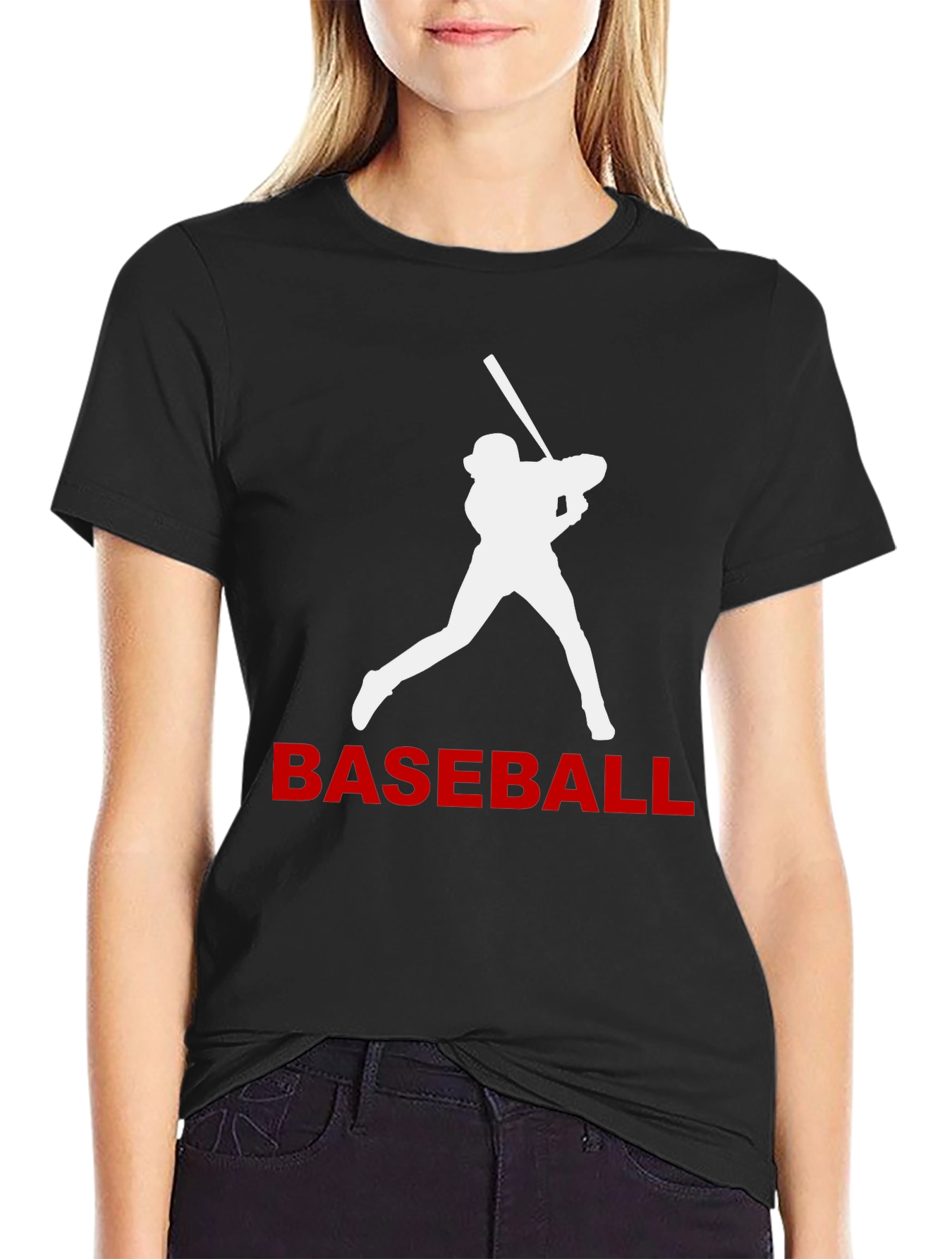 Baseball Batter Graphic Tee - Black