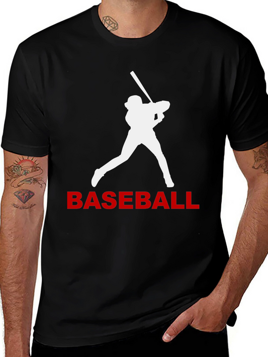 Baseball Batter Graphic Tee - Black