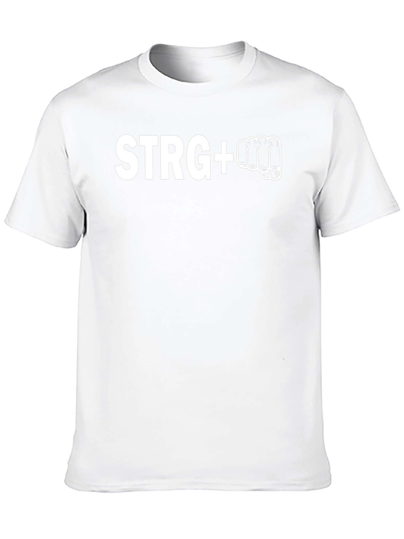 STRG+ Punch Graphic Tee - Strength Inspired Black T-Shirt