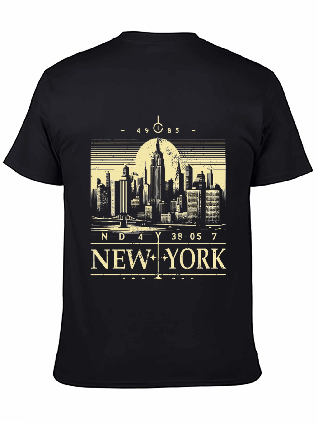 New York City Skyline Graphic Tee - Black