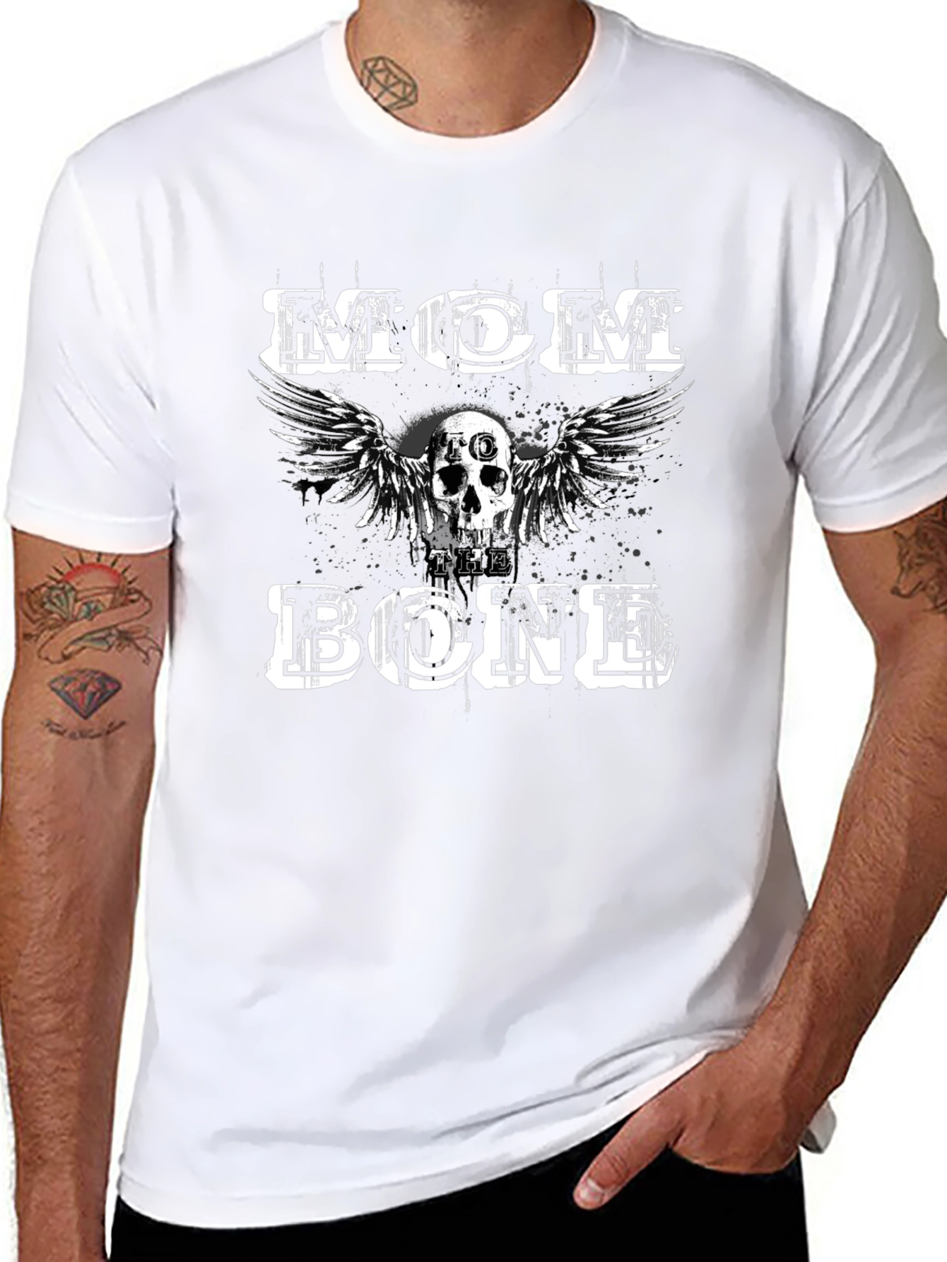 Mom To The Bone Graphic Tee - Black