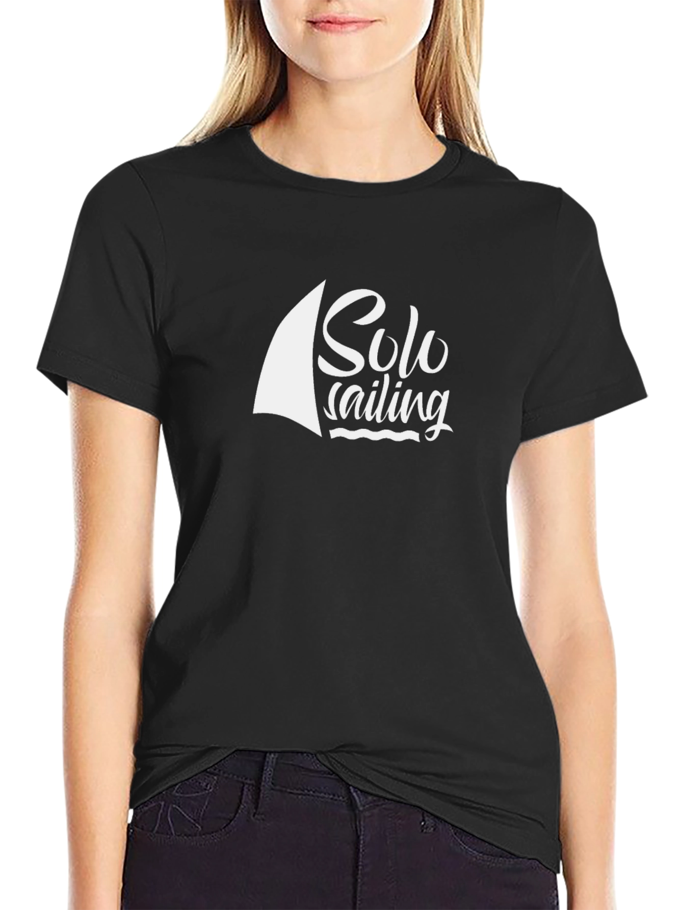 Solo Sailing Black T-Shirt