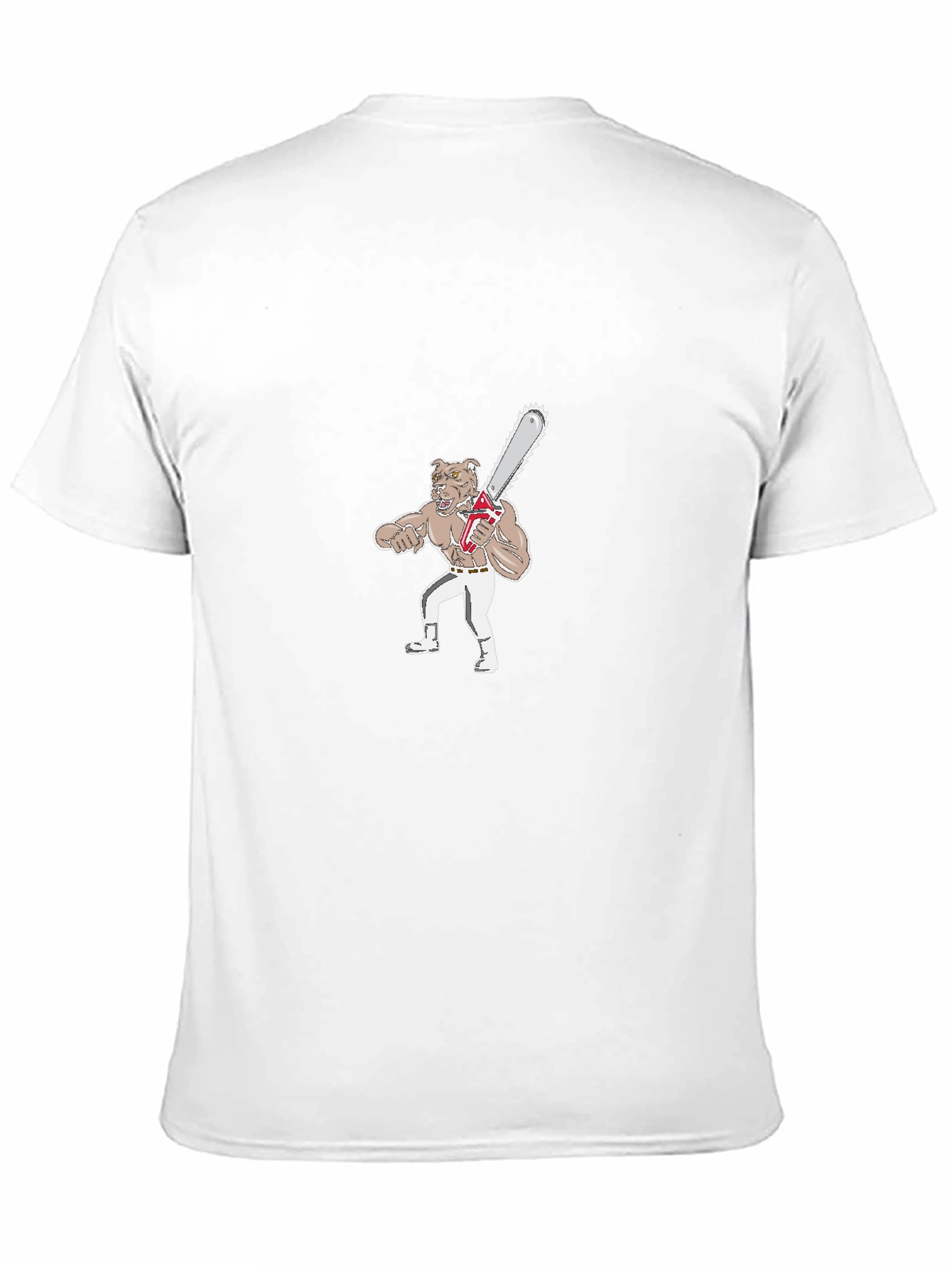 Dog with Chainsaw Graphic T-Shirt