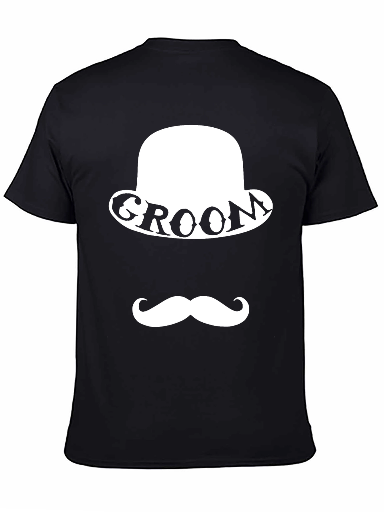 Groom Bowler Hat & Mustache T-Shirt
