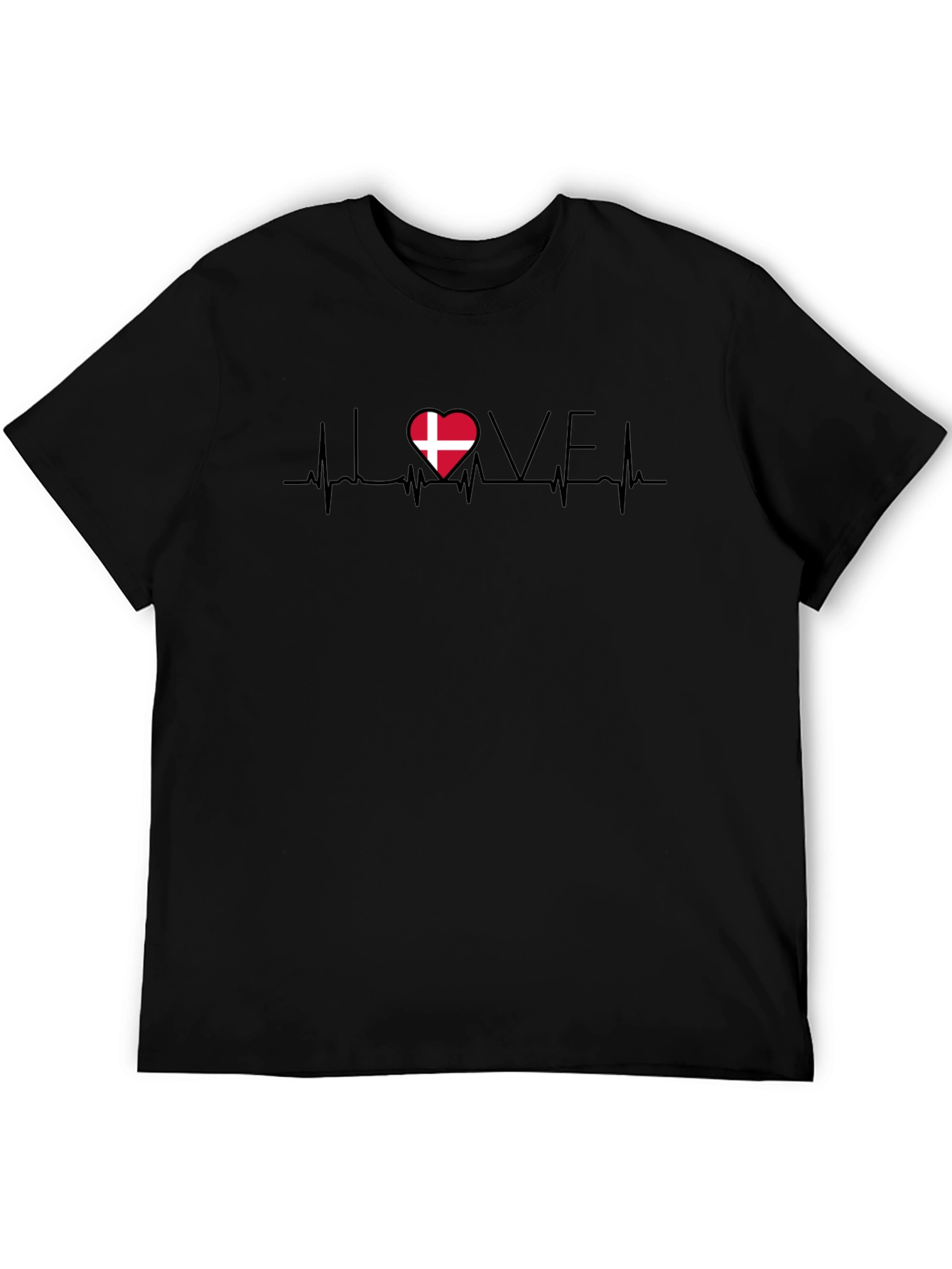 Love Denmark Heartbeat T-Shirt
