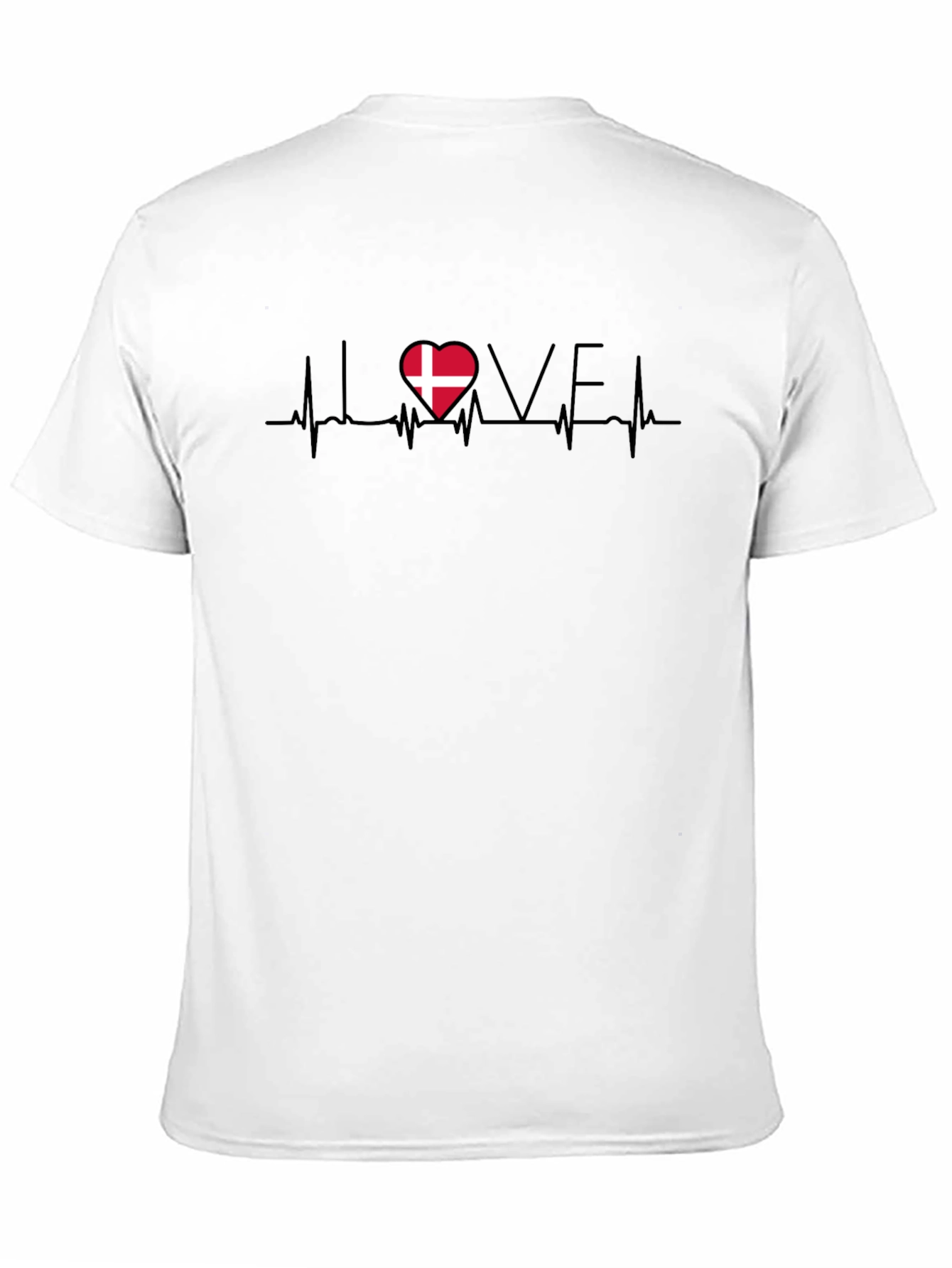 Love Denmark Heartbeat T-Shirt