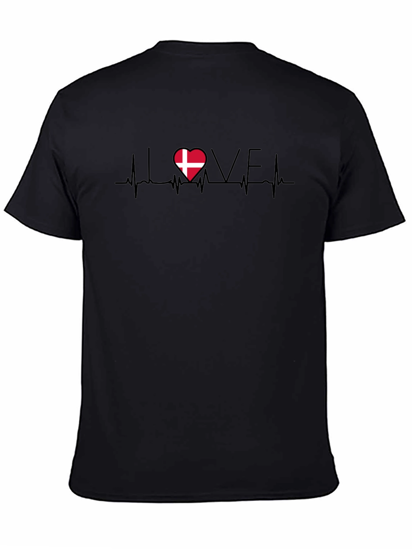 Love Denmark Heartbeat T-Shirt