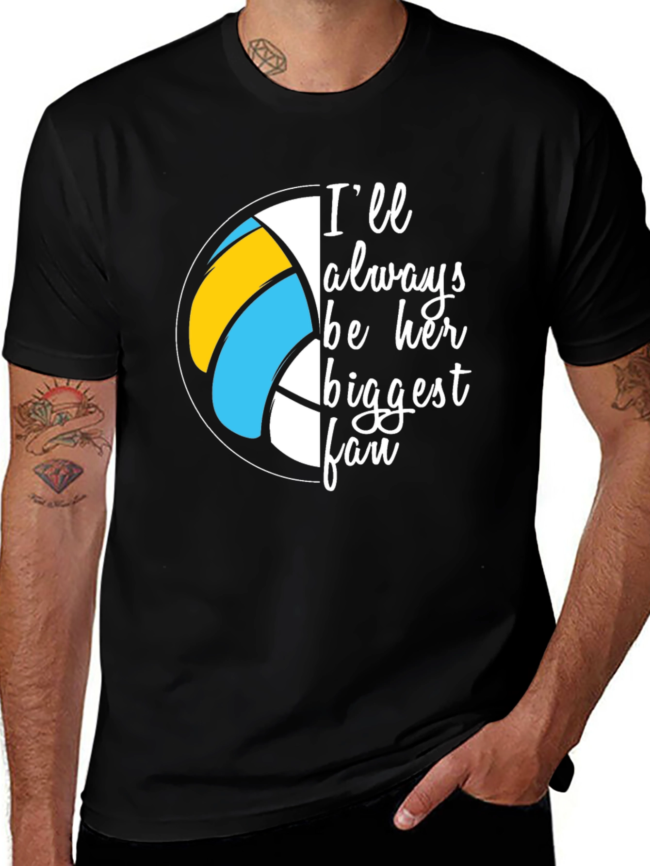 Volleyball Fan T-Shirt - Always Her Biggest Fan
