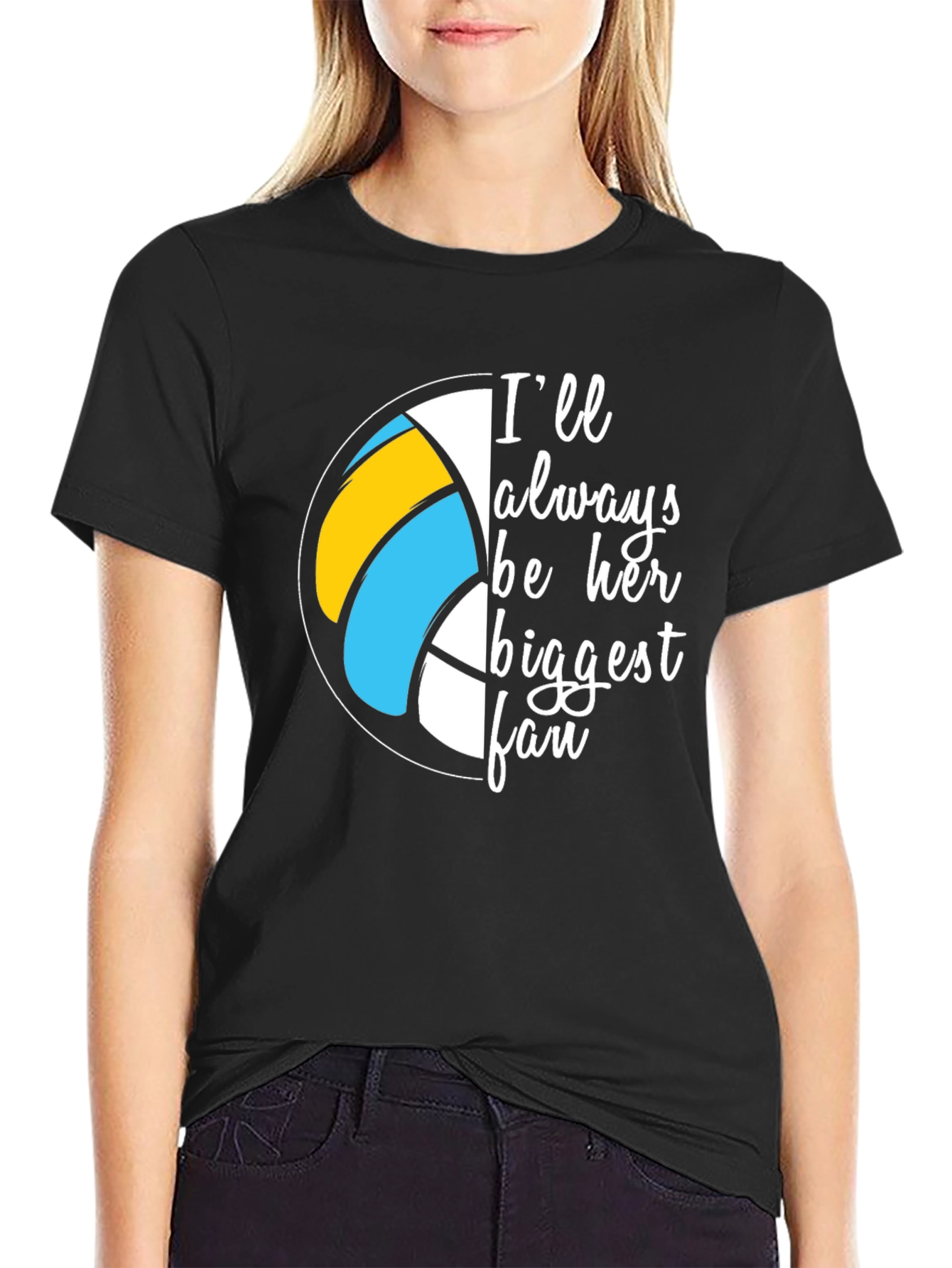 Volleyball Fan T-Shirt - Always Her Biggest Fan