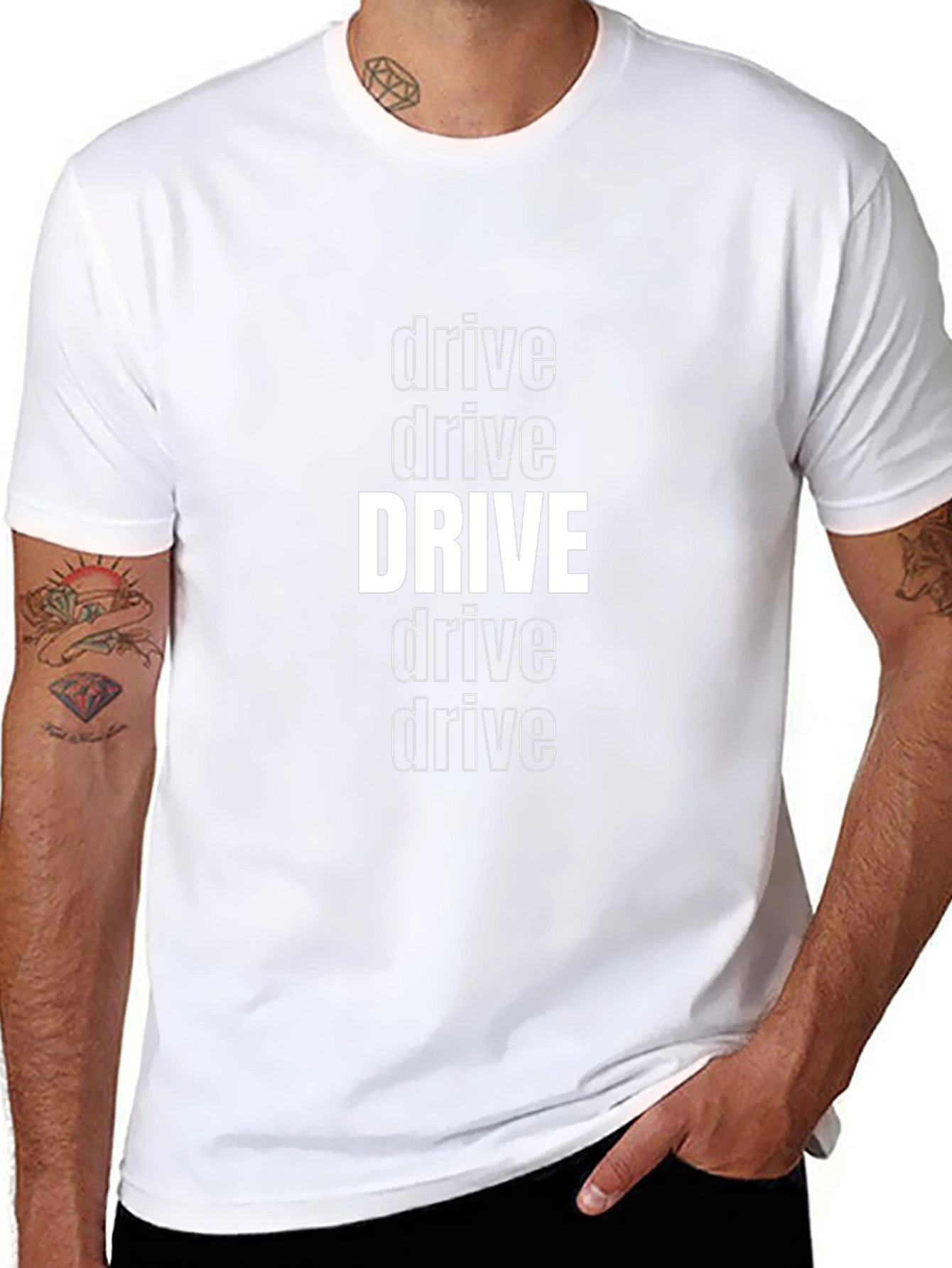 Drive Graphic Print Crew Neck T-Shirt