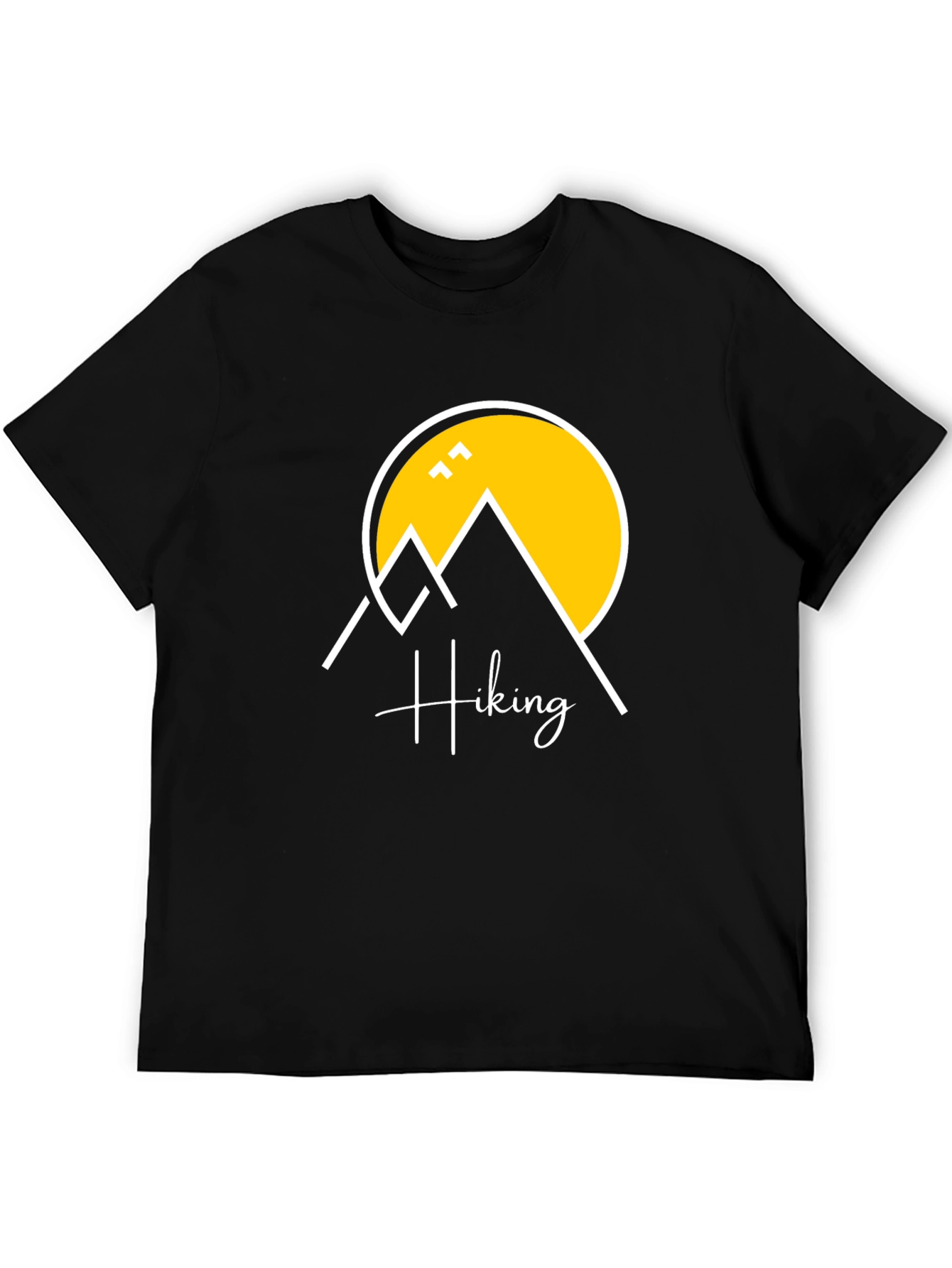 Hiking Graphic T-Shirt - Black Cotton Tee