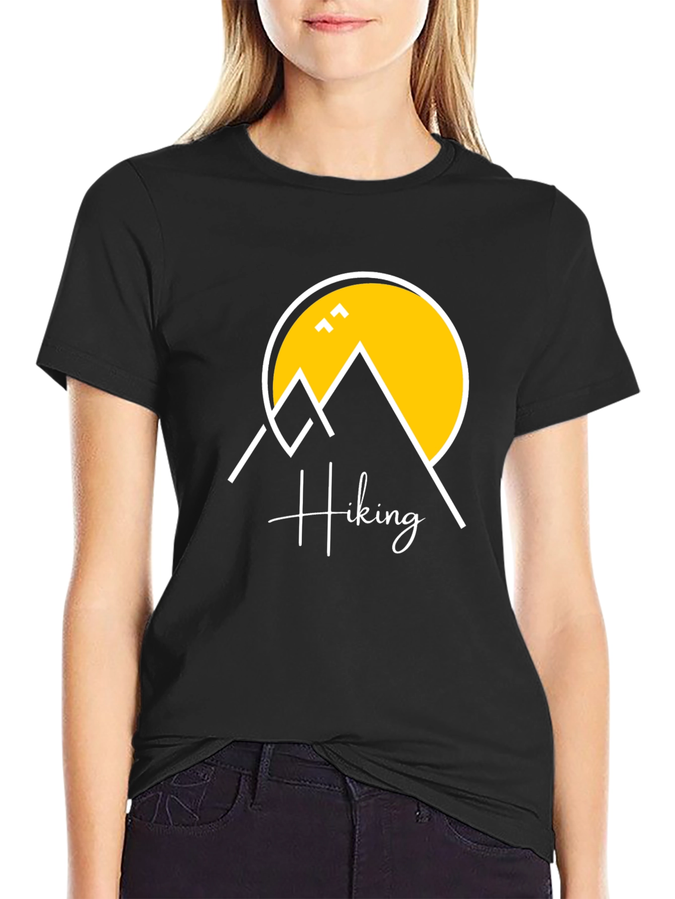 Hiking Graphic T-Shirt - Black Cotton Tee