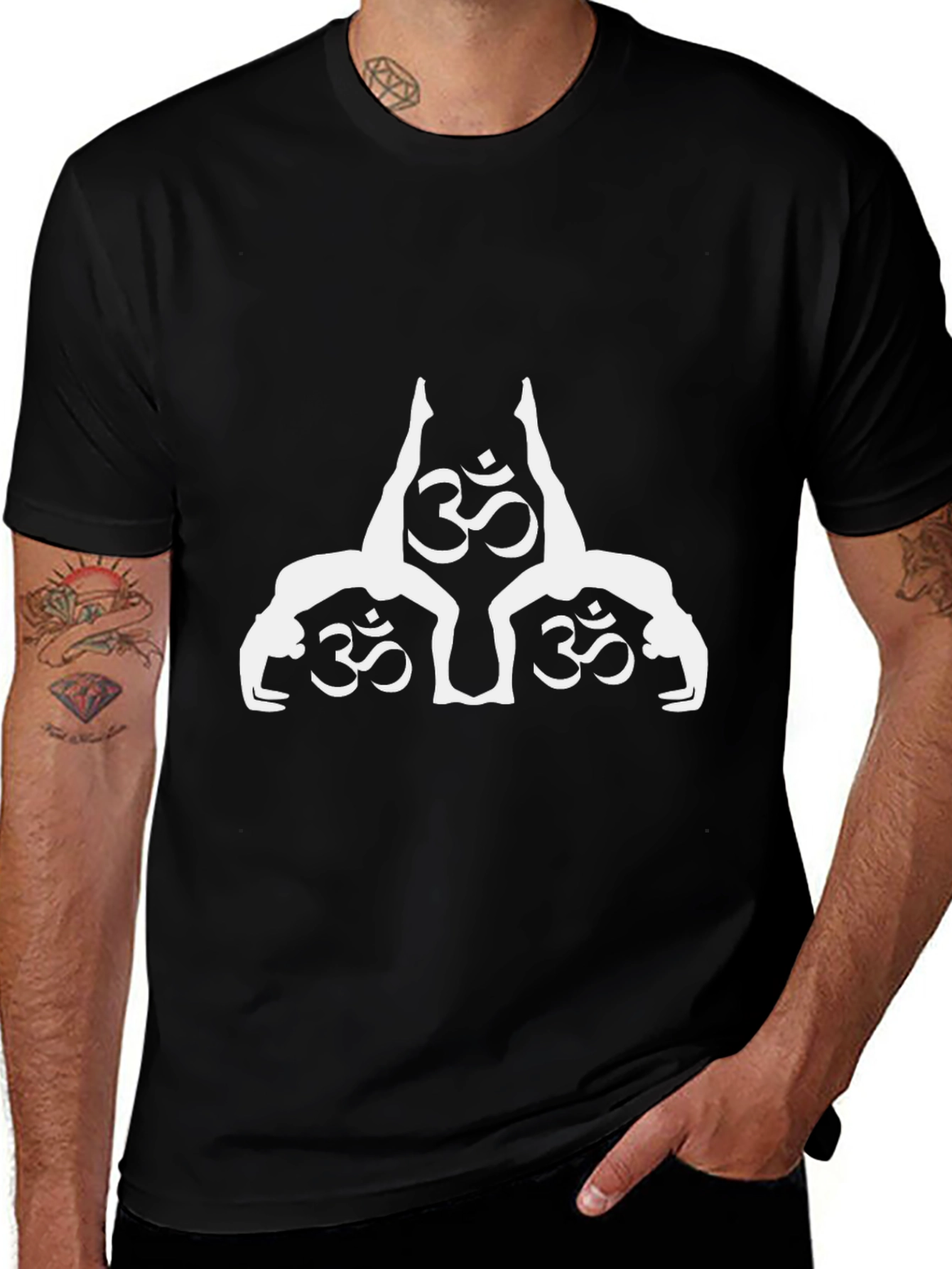 Yoga Om Symbol Black Tee