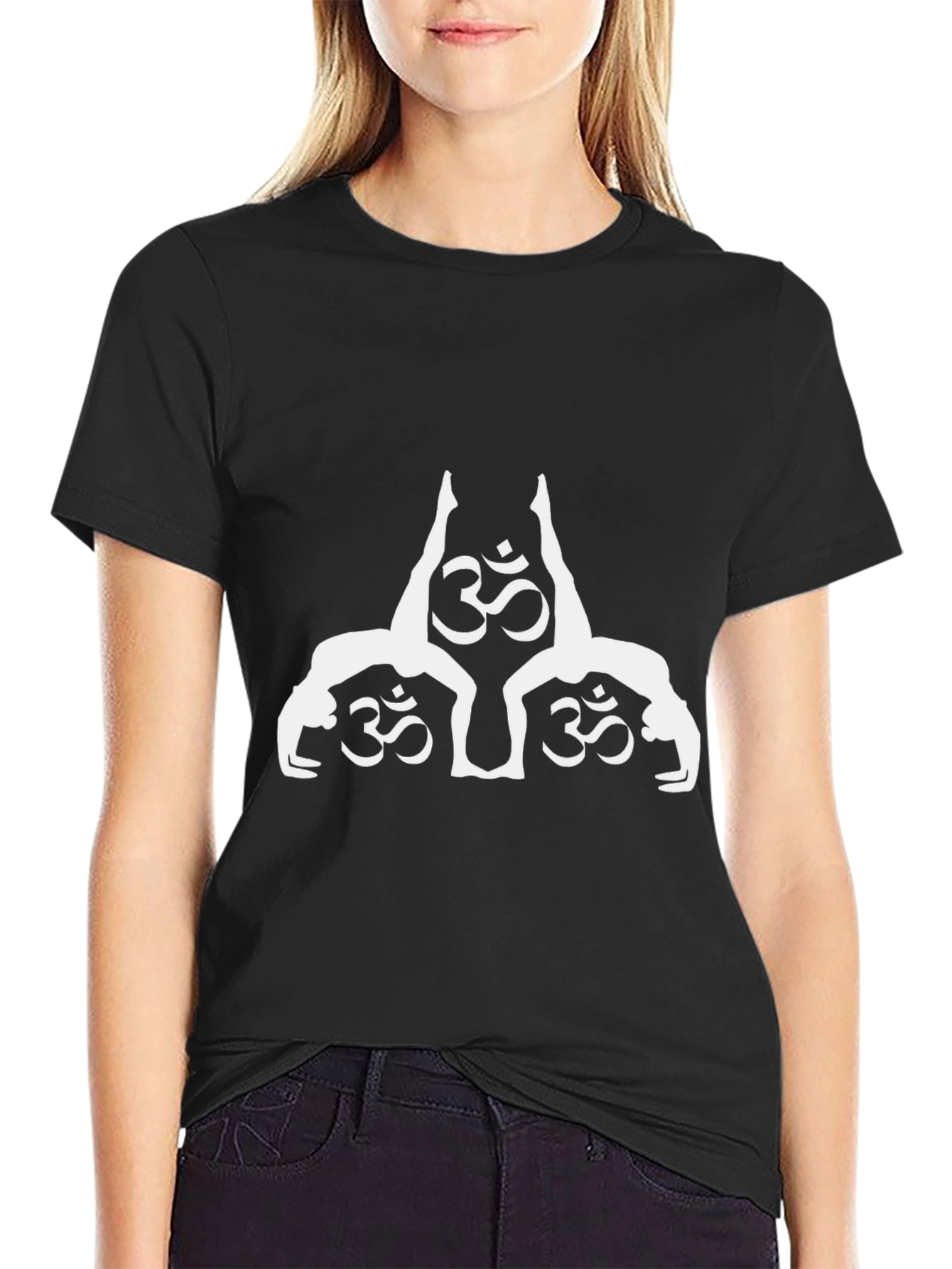 Yoga Om Symbol Black Tee