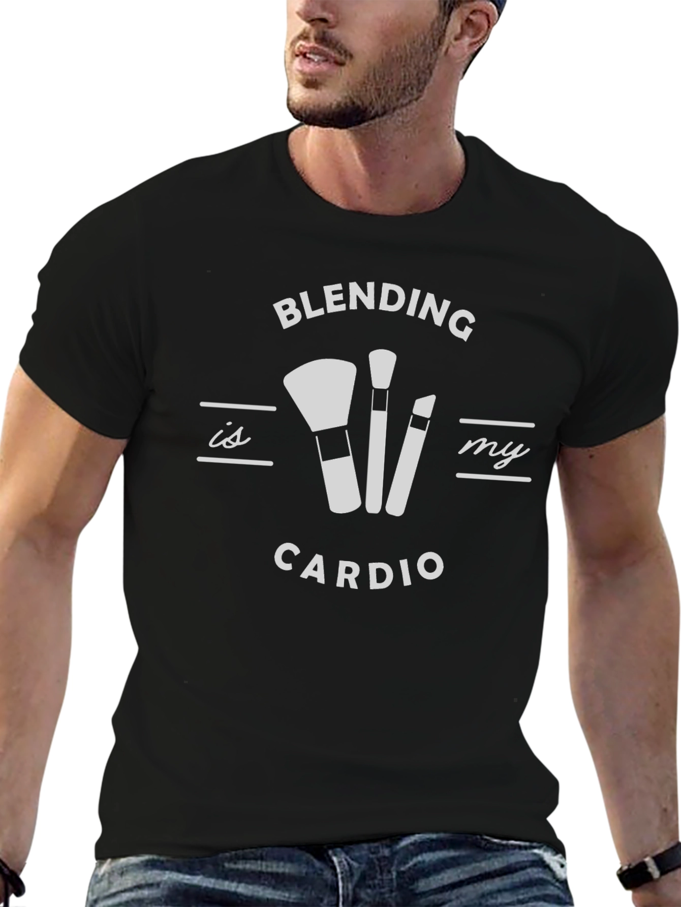 Blending is My Cardio Black Graphic T-Shirt