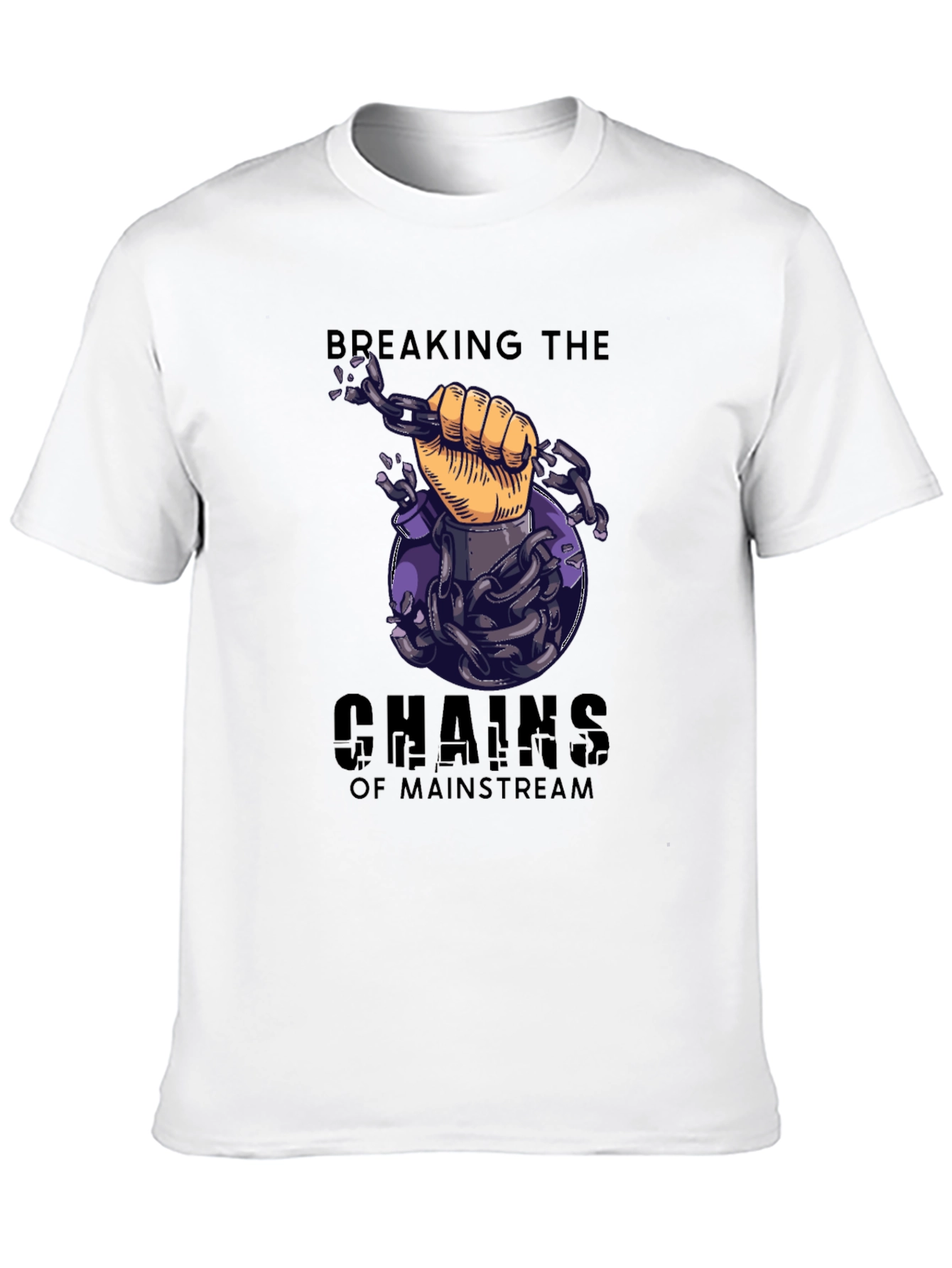 Breaking Chains Graphic T-Shirt - Mainstream Rebel