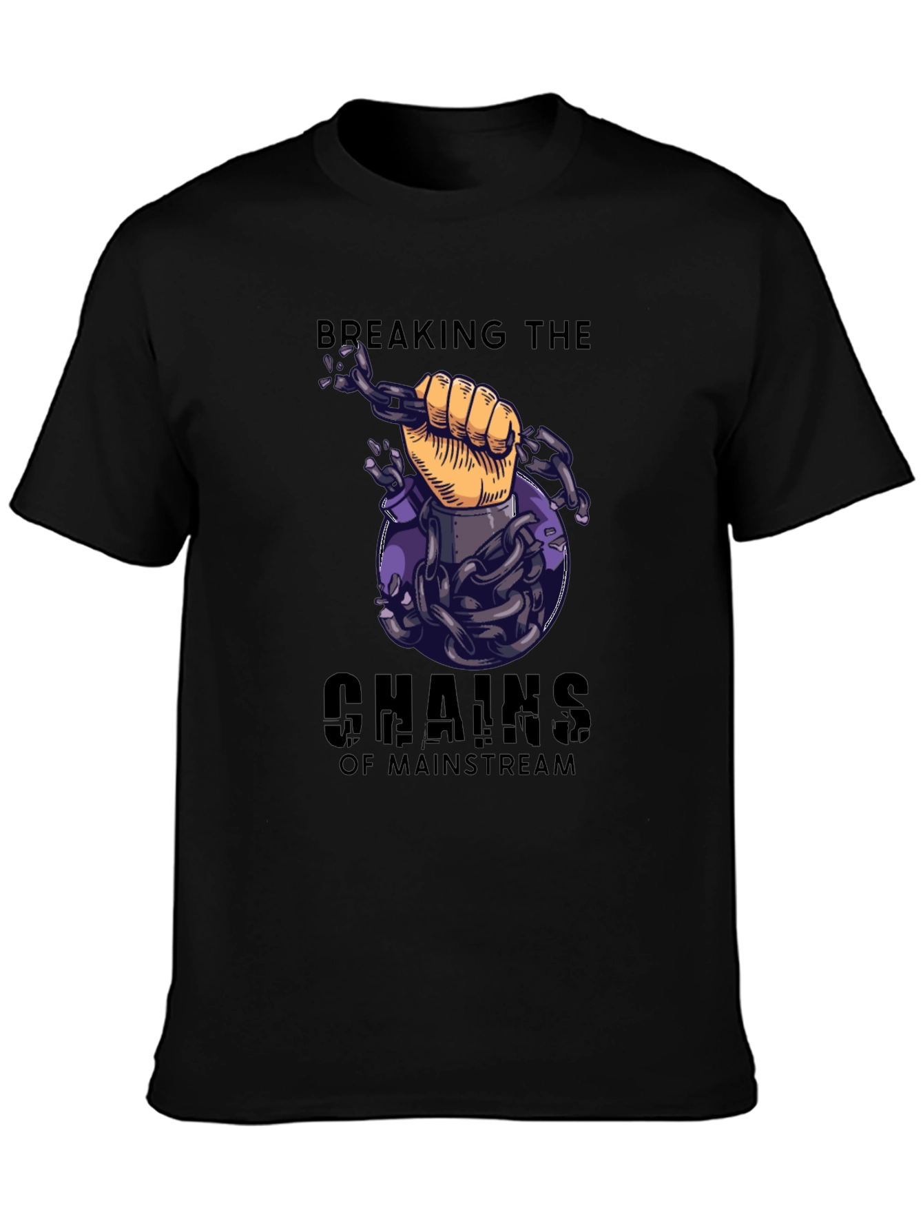 Breaking Chains Graphic T-Shirt - Mainstream Rebel