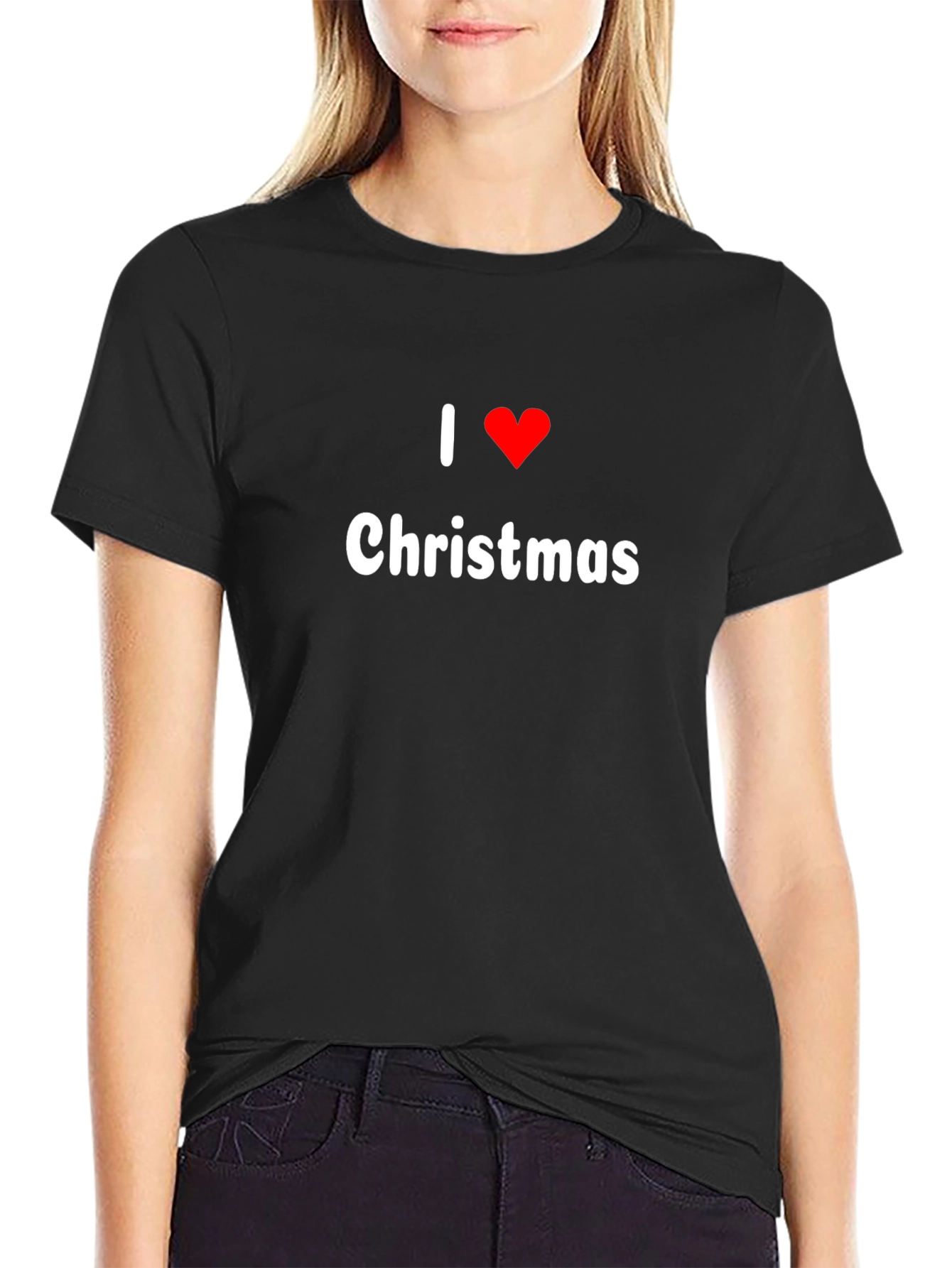 I Heart Christmas Black T-Shirt