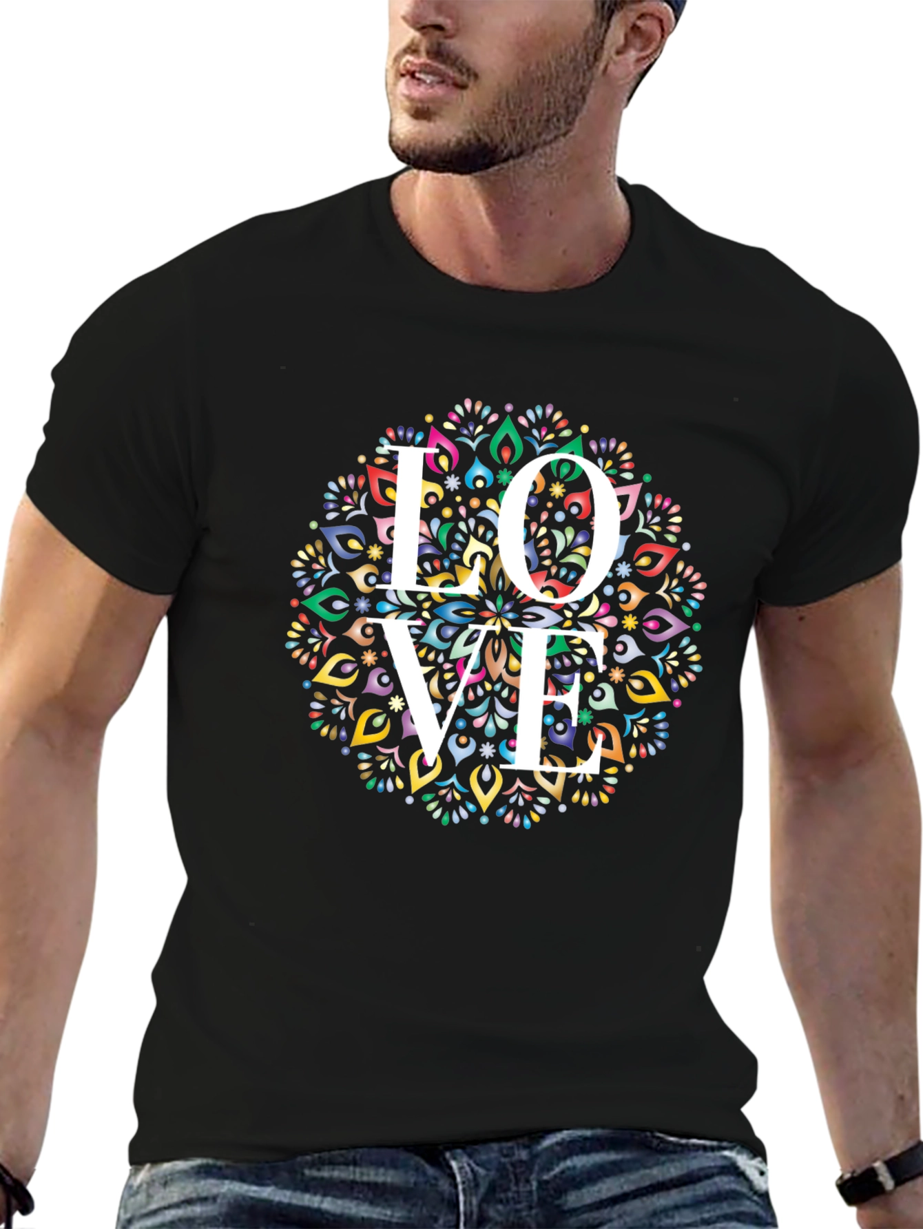 Love Mandala Graphic Tee - Stylish & Unique
