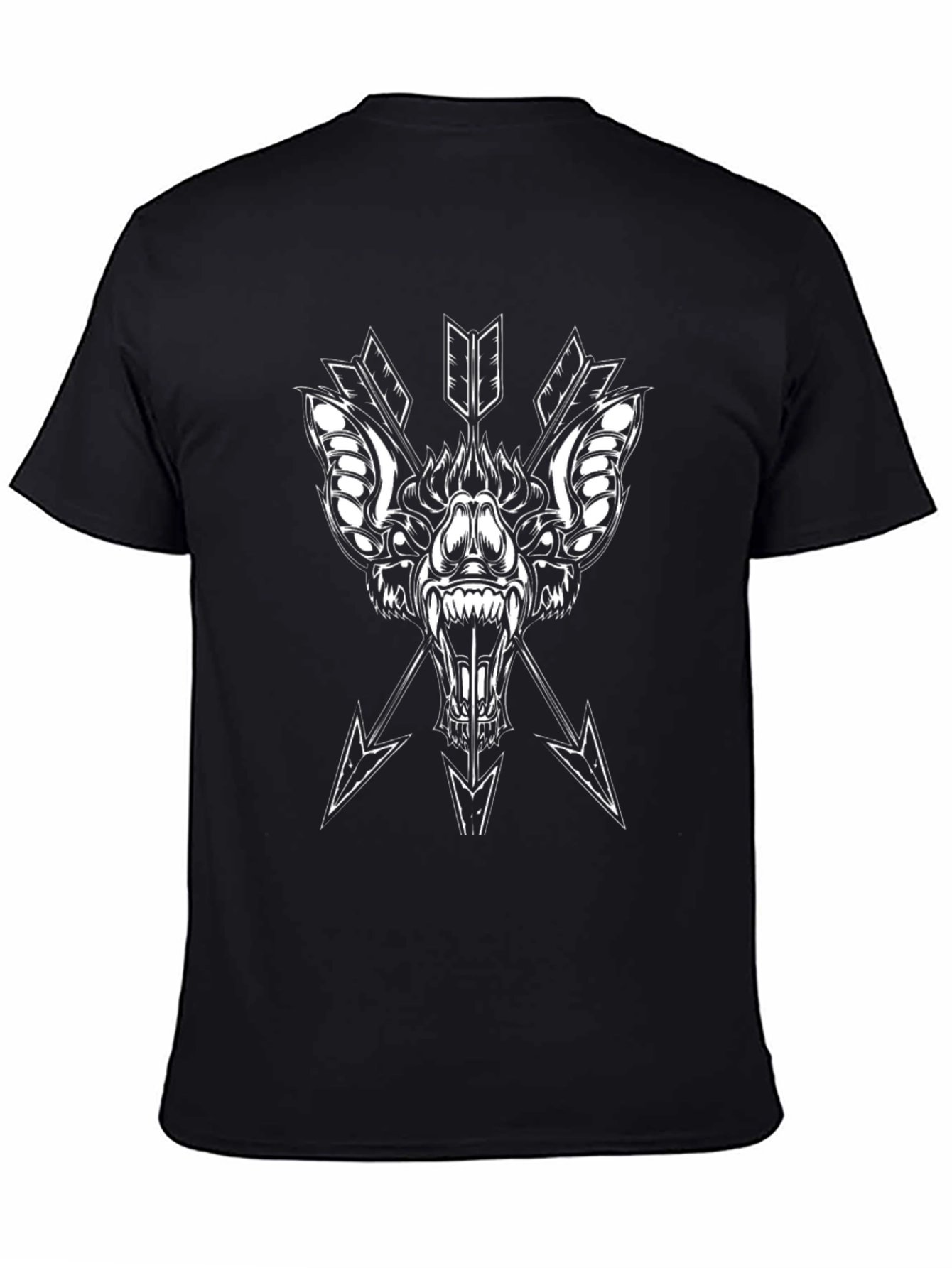 Mens Black Graphic Tee - Fierce Animal Design