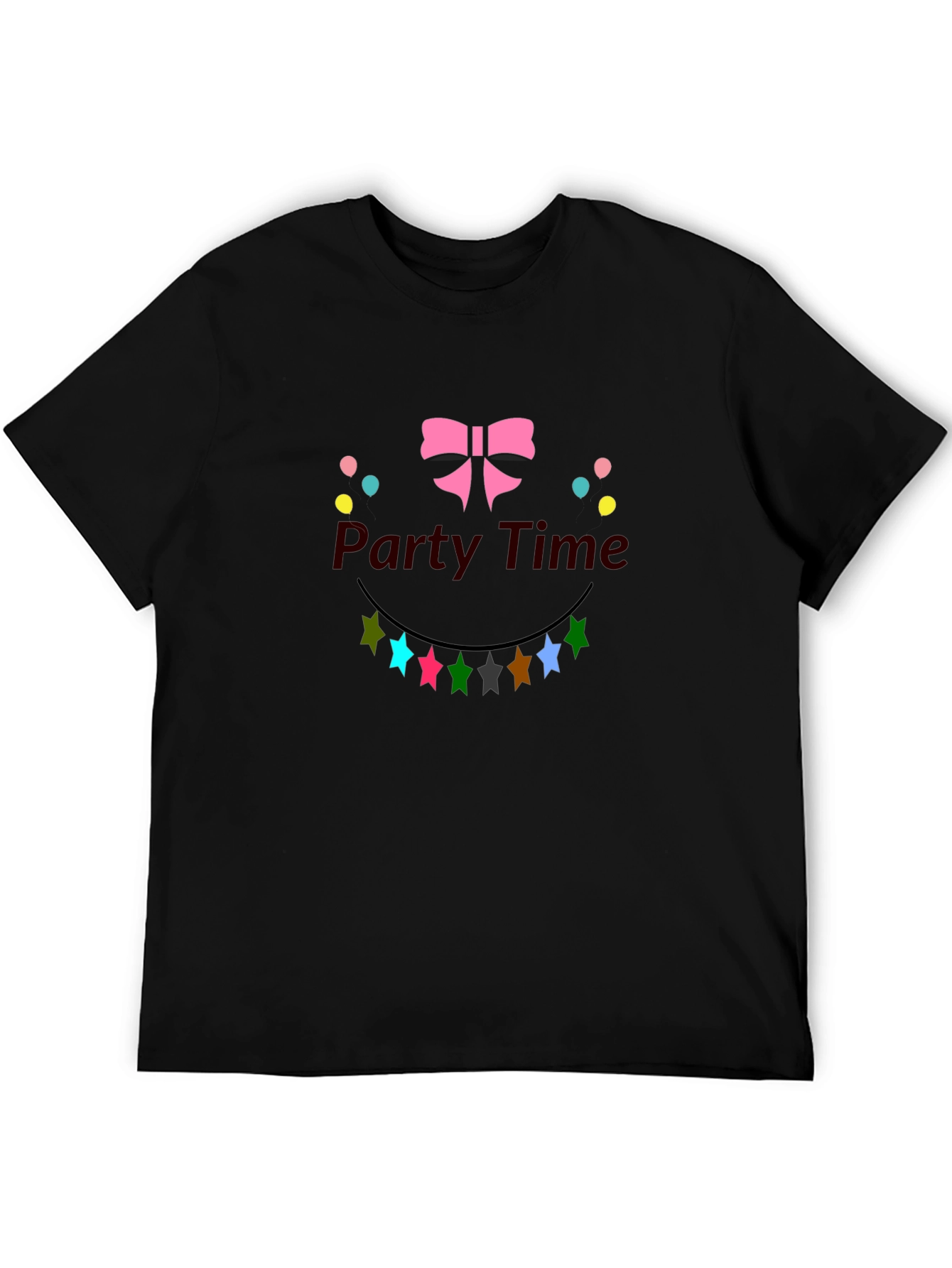 Party Time Black Graphic Tee